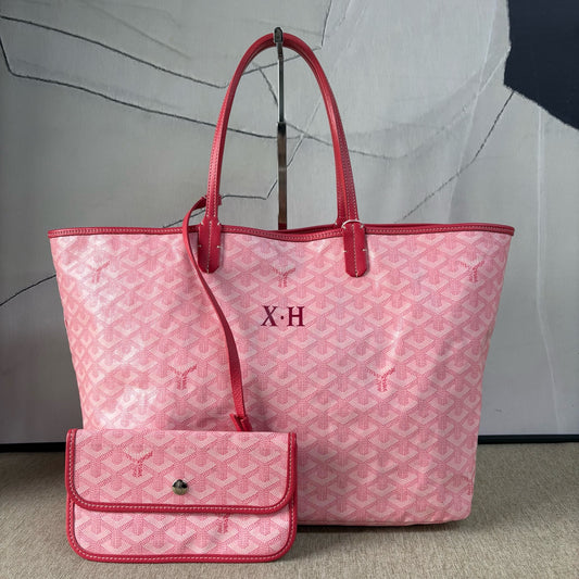 Goyard - Saint Louis PM - Goyardine canvas with leather trim - Pink - (small)