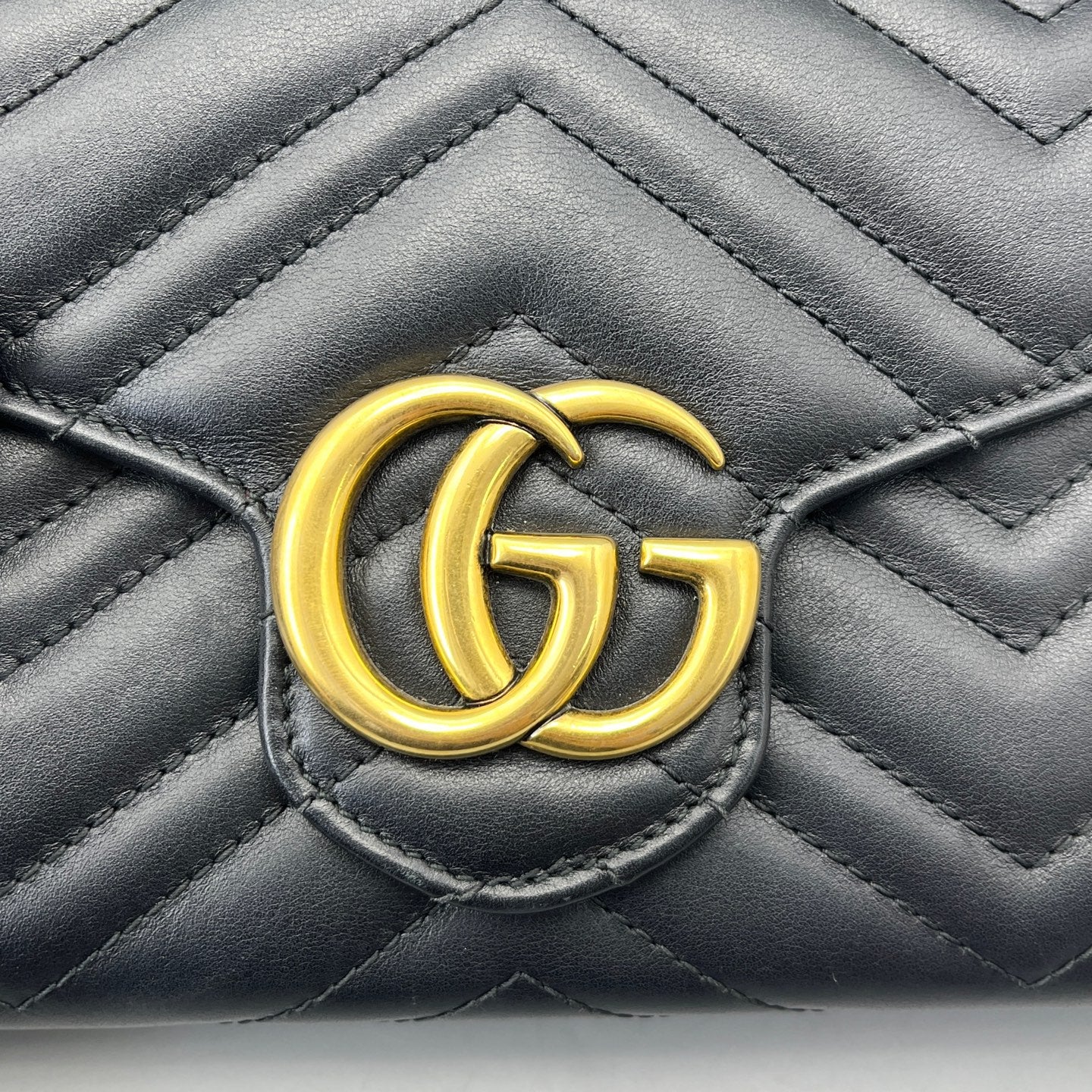 Gucci - Marmont Wallet on Chain - Leather - Black - (mini)