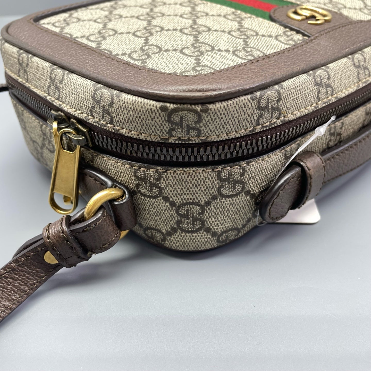 Gucci - Ophidia GG Supreme Camera Bag - GG Supreme canvas with leather trim - Beige and Brown - (Small)