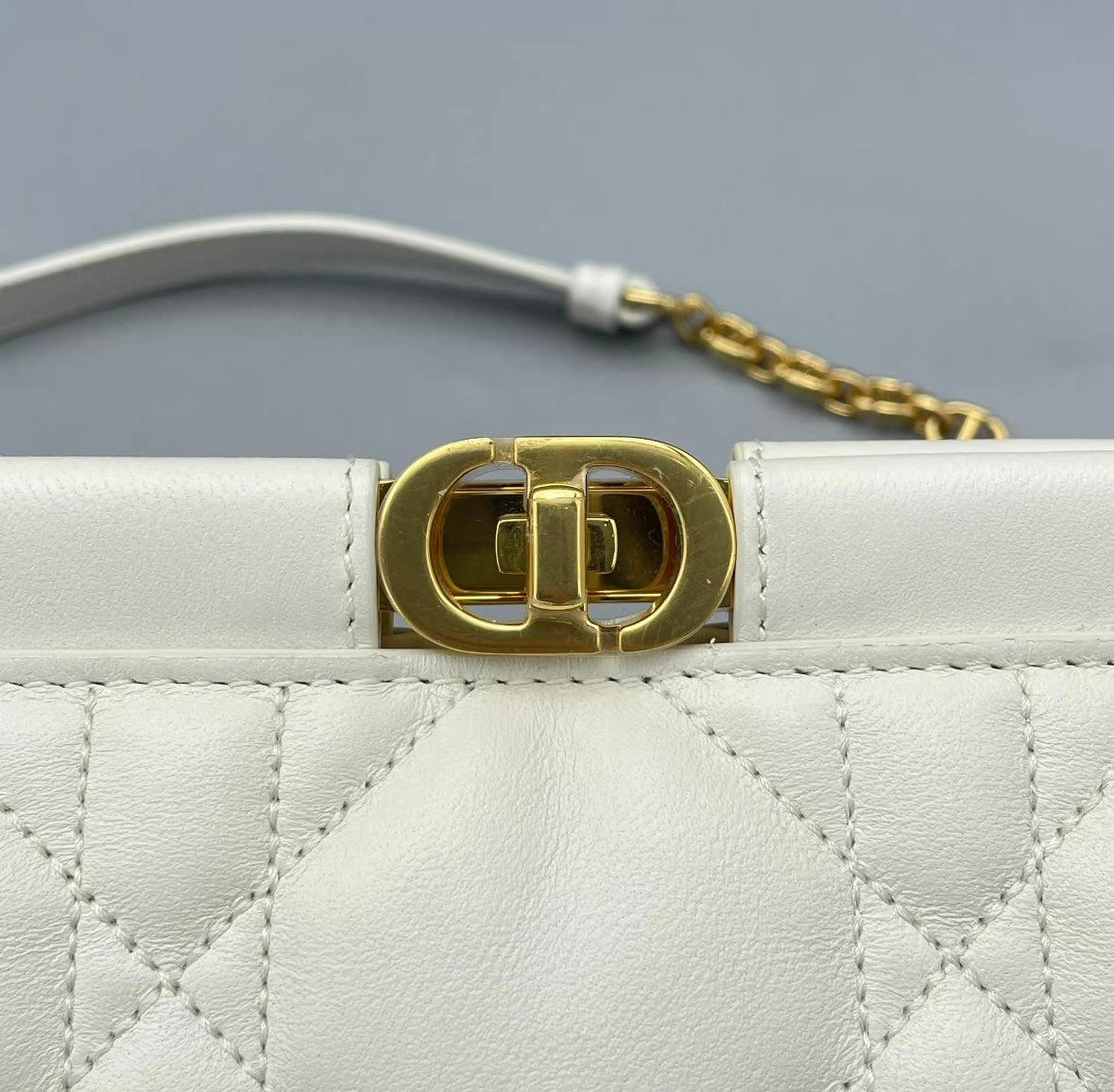 Dior - Caro Chain Bag - Leather - White - (Small)