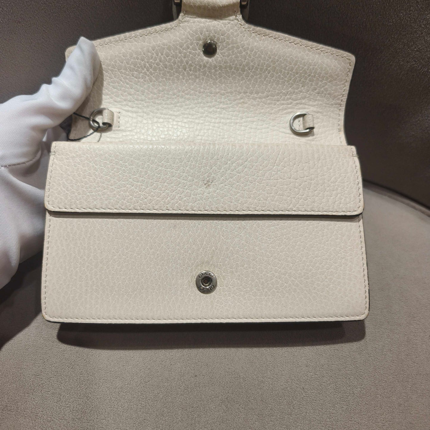 Gucci - Dionysus Super Mini - Grained leather - Off-white - (mini)