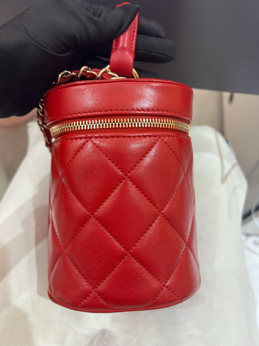 Chanel - Trendy CC Vanity Case - Lambskin leather - Red - (mini)