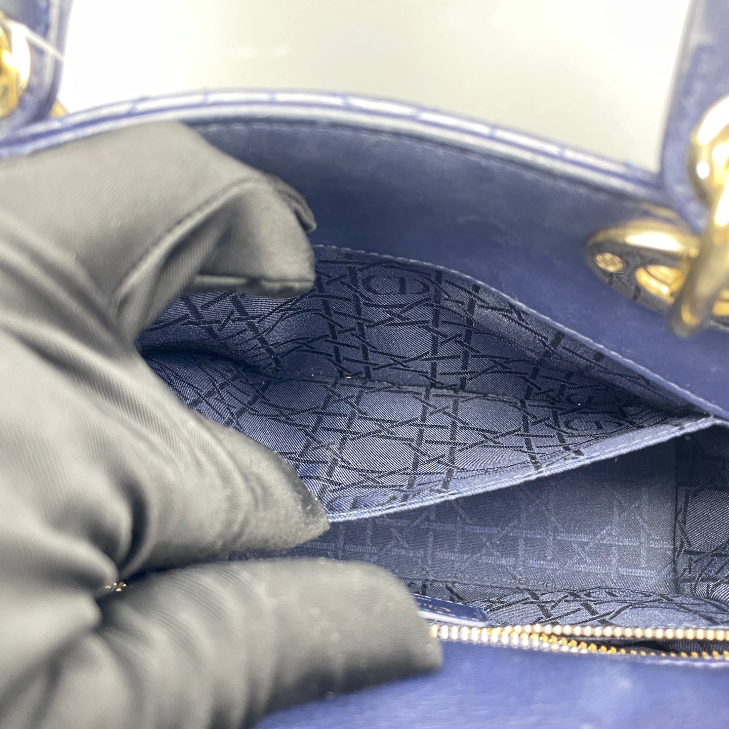 Dior - Lady Dior - Leather - Blue - (mini)