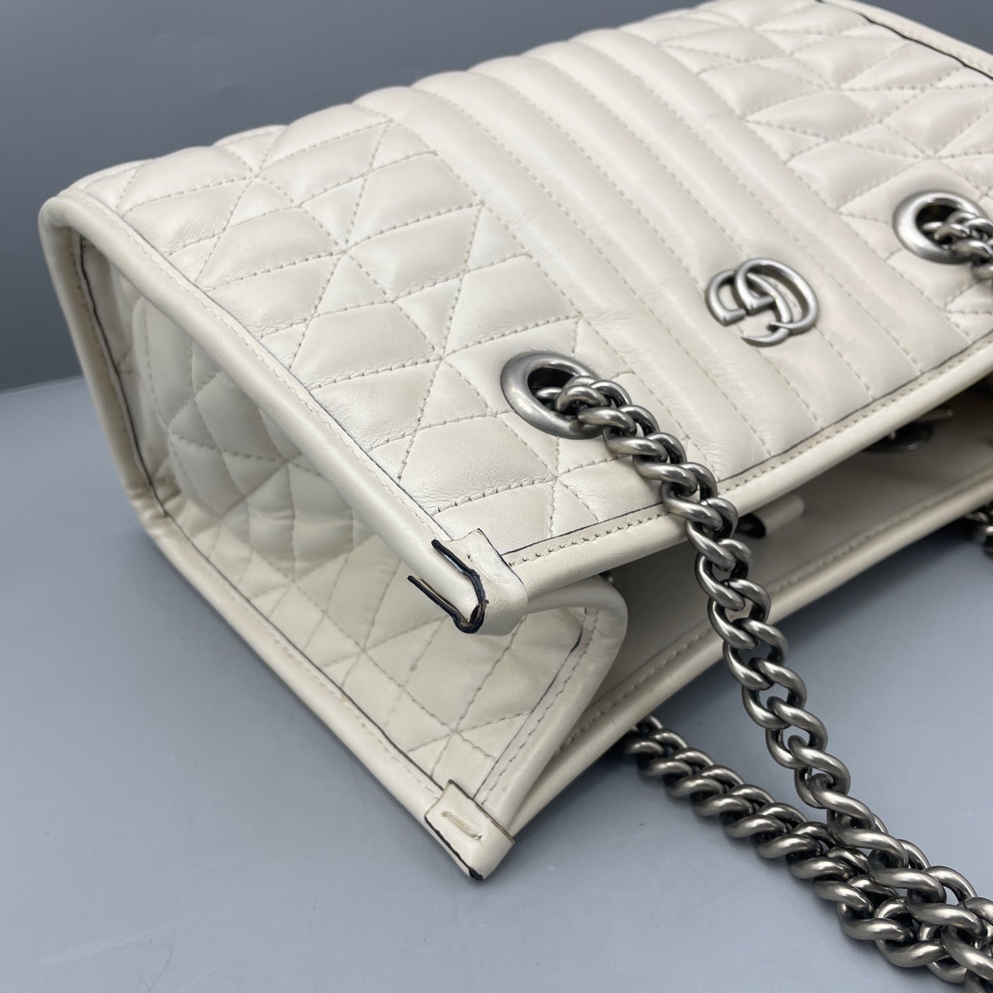 Gucci - Marmont Tote - Leather - White - (Small)