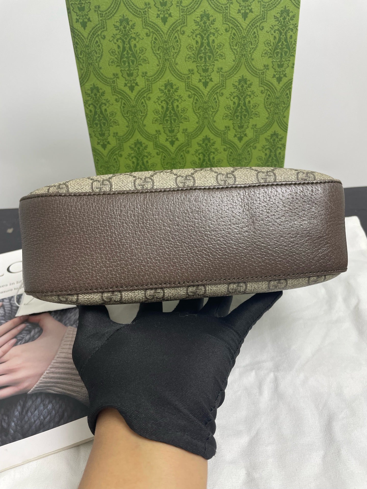Gucci - Tiger Head Camera Bag - GG Supreme canvas with Leather trim - Brown - (Mini)