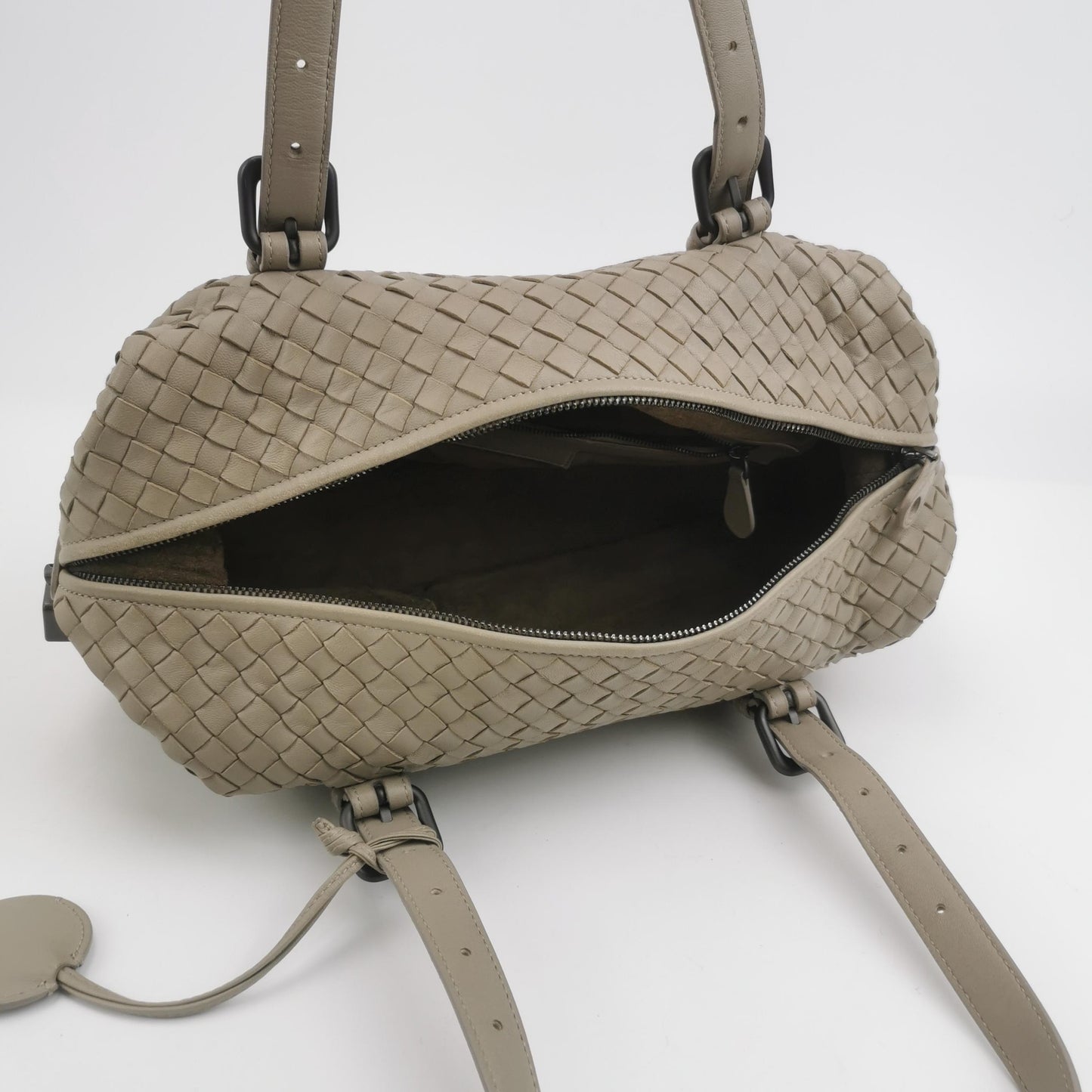 Bottega Veneta - Intrecciato Bowling Bag - Leather - Greige - (medium)