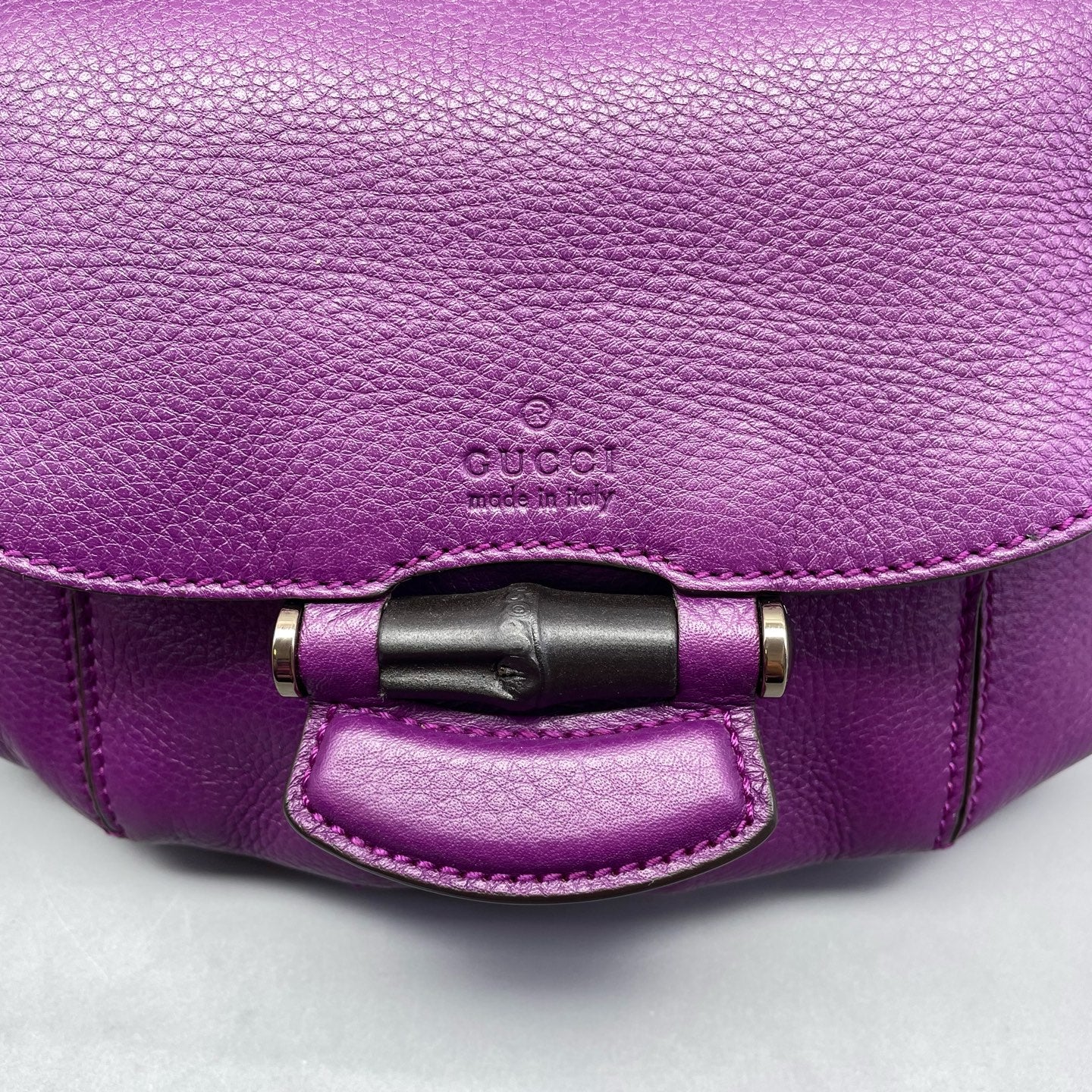 Gucci - Tassel Bamboo Shoulder Bag - Leather - Purple - (small)
