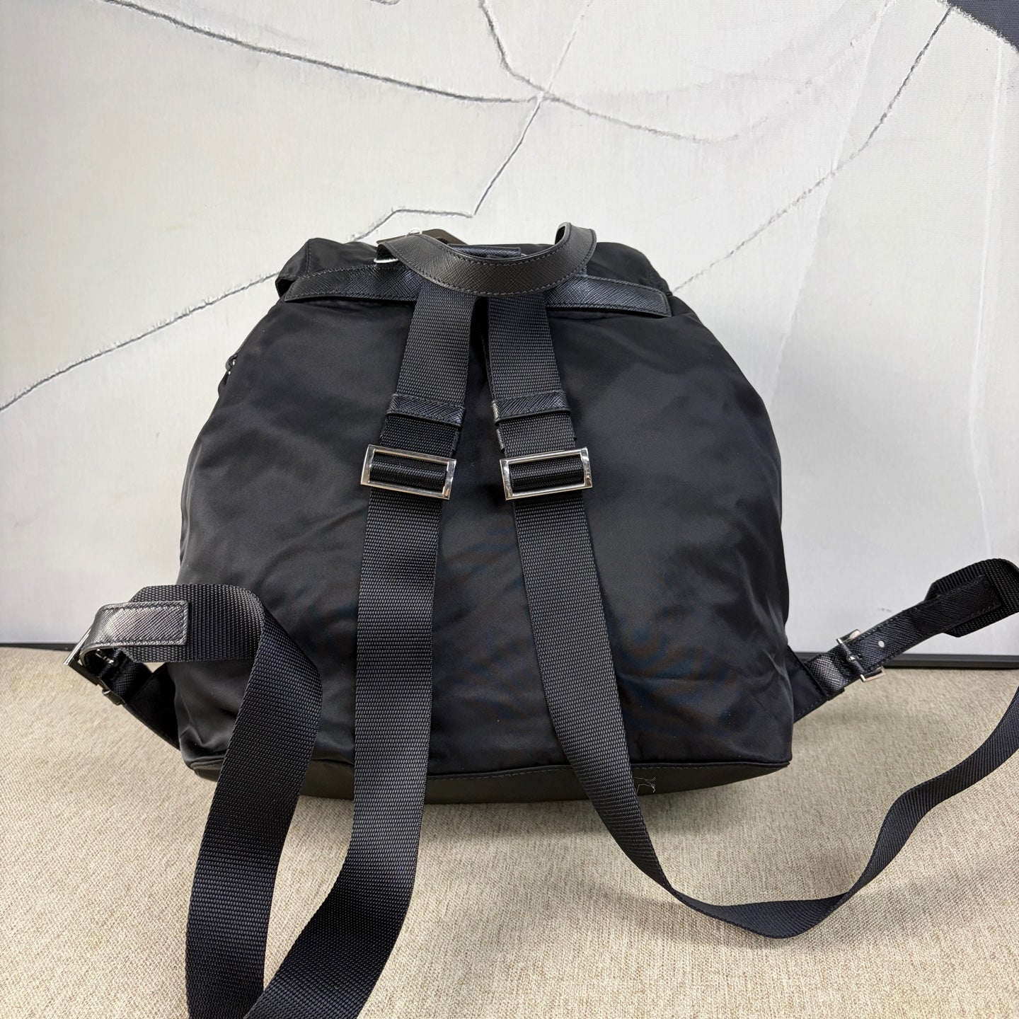 Prada - Robot Backpack - Nylon with Saffiano Leather Trim - Black - (medium)