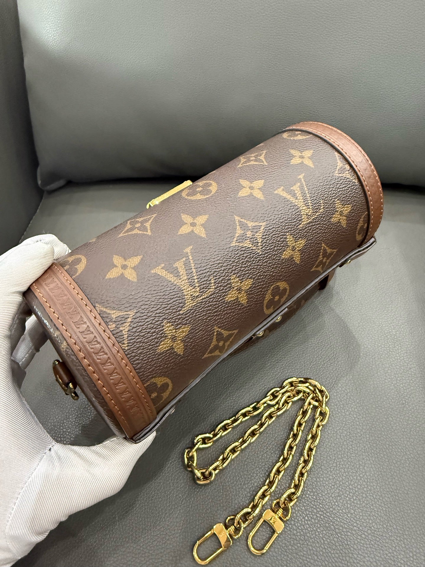 Louis Vuitton - Papillon Trunk - Monogram coated canvas with leather trim - Brown with tan leather and gold-tone hardware - (mini)