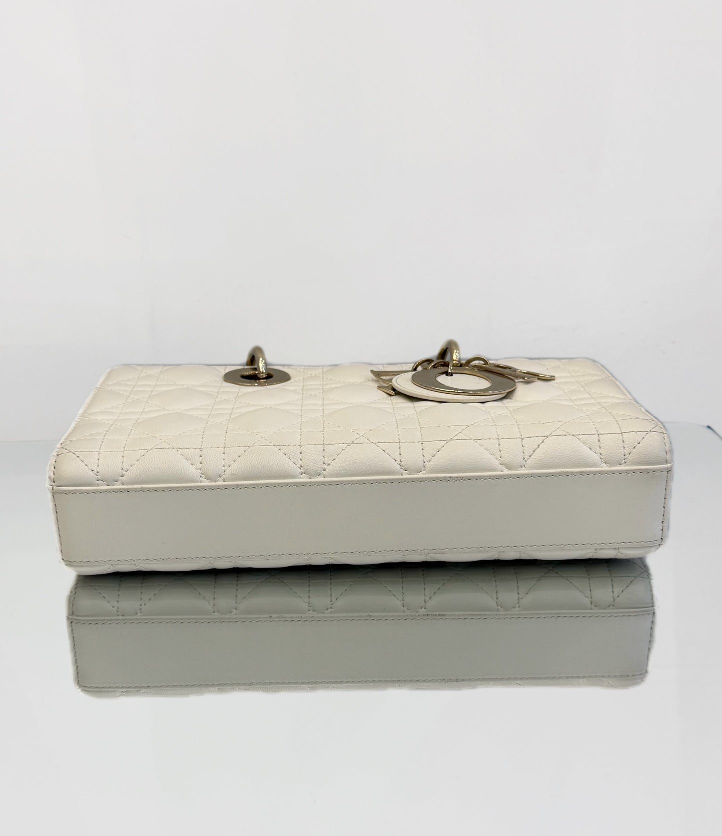 Dior - Lady D-Joy Bag - Lambskin leather - White - (Medium)