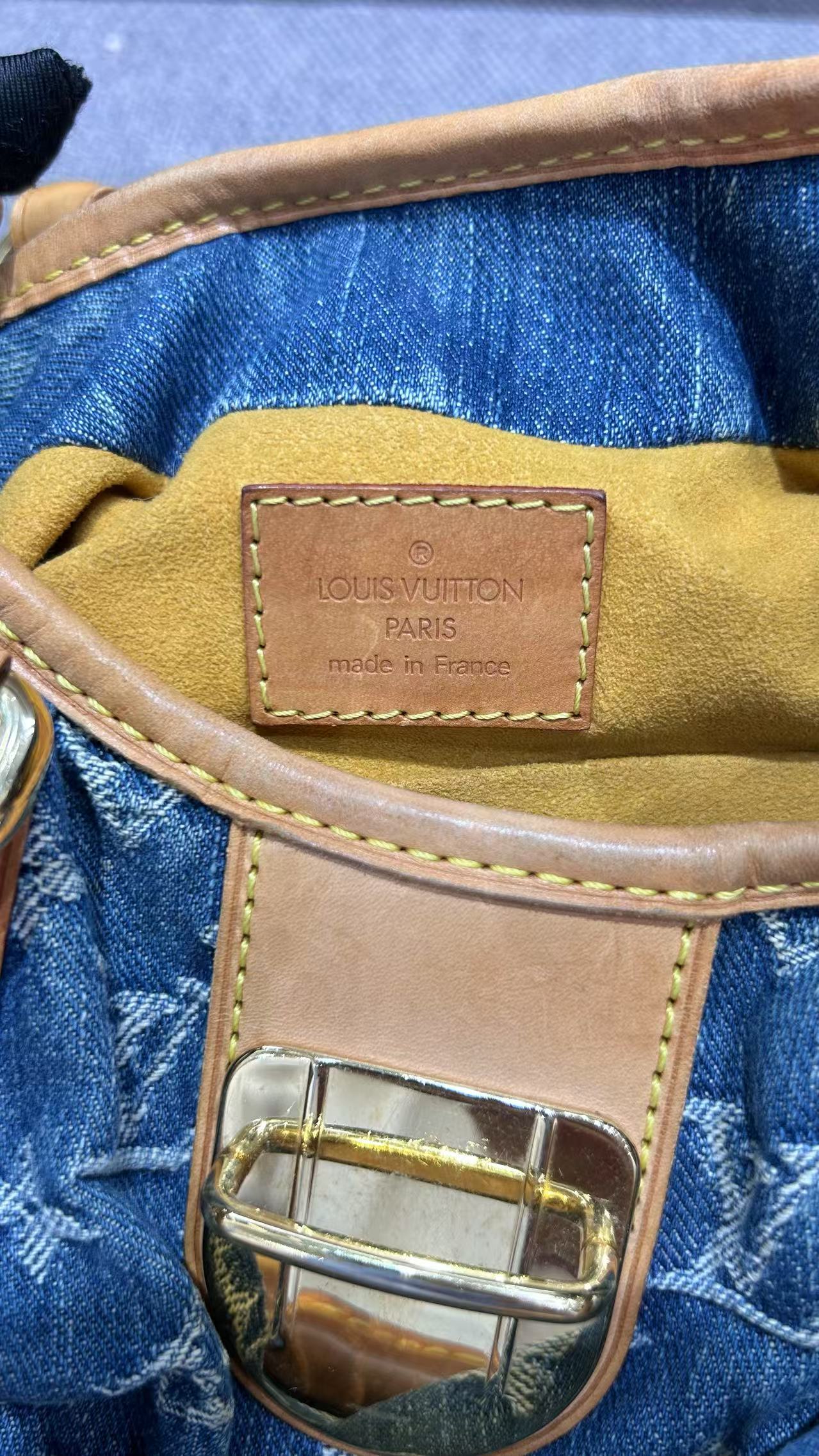 Louis Vuitton - Monogram Denim Mini Pleaty - Denim and Vachetta leather - Blue - (small)