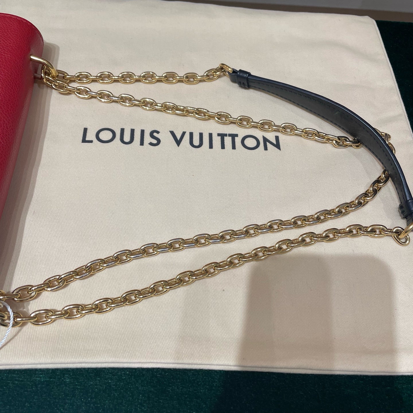 Louis Vuitton - Pochette Métis - Monogram canvas with grained leather trim - Brown with Red flap - (Medium)