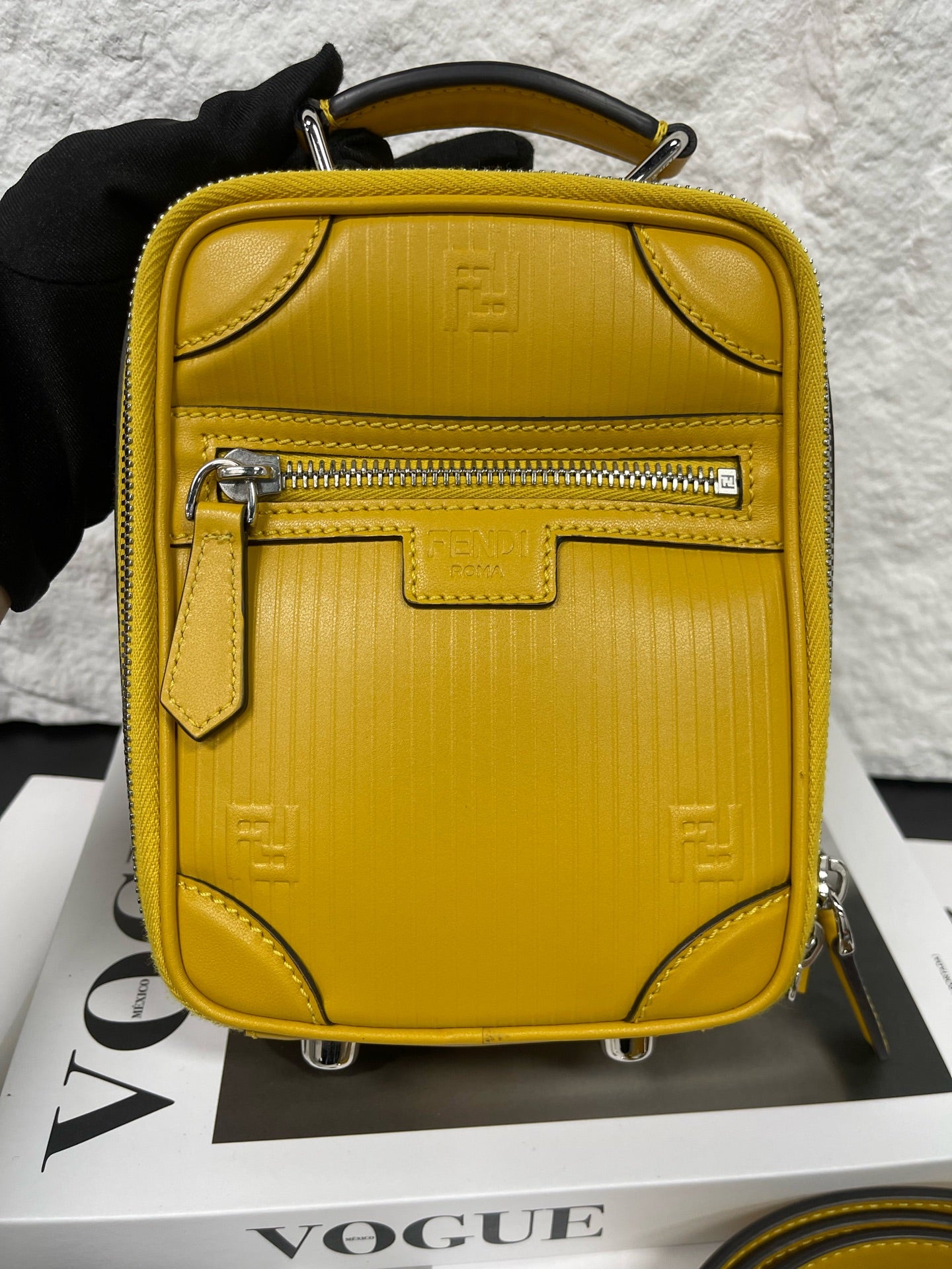 Fendi - Camera Bag Crossbody Bag - Leather - Yellow - (mini)