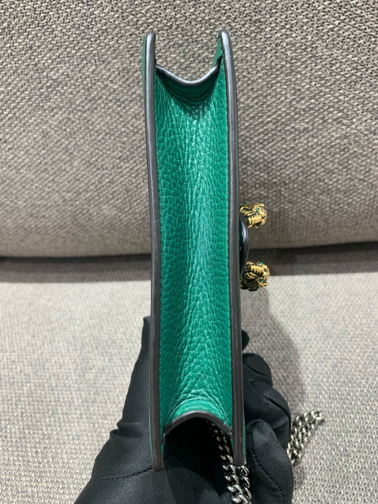 Gucci - Dionysus Supermini Chain Bag - Pebbled leather - Emerald Green - (mini)
