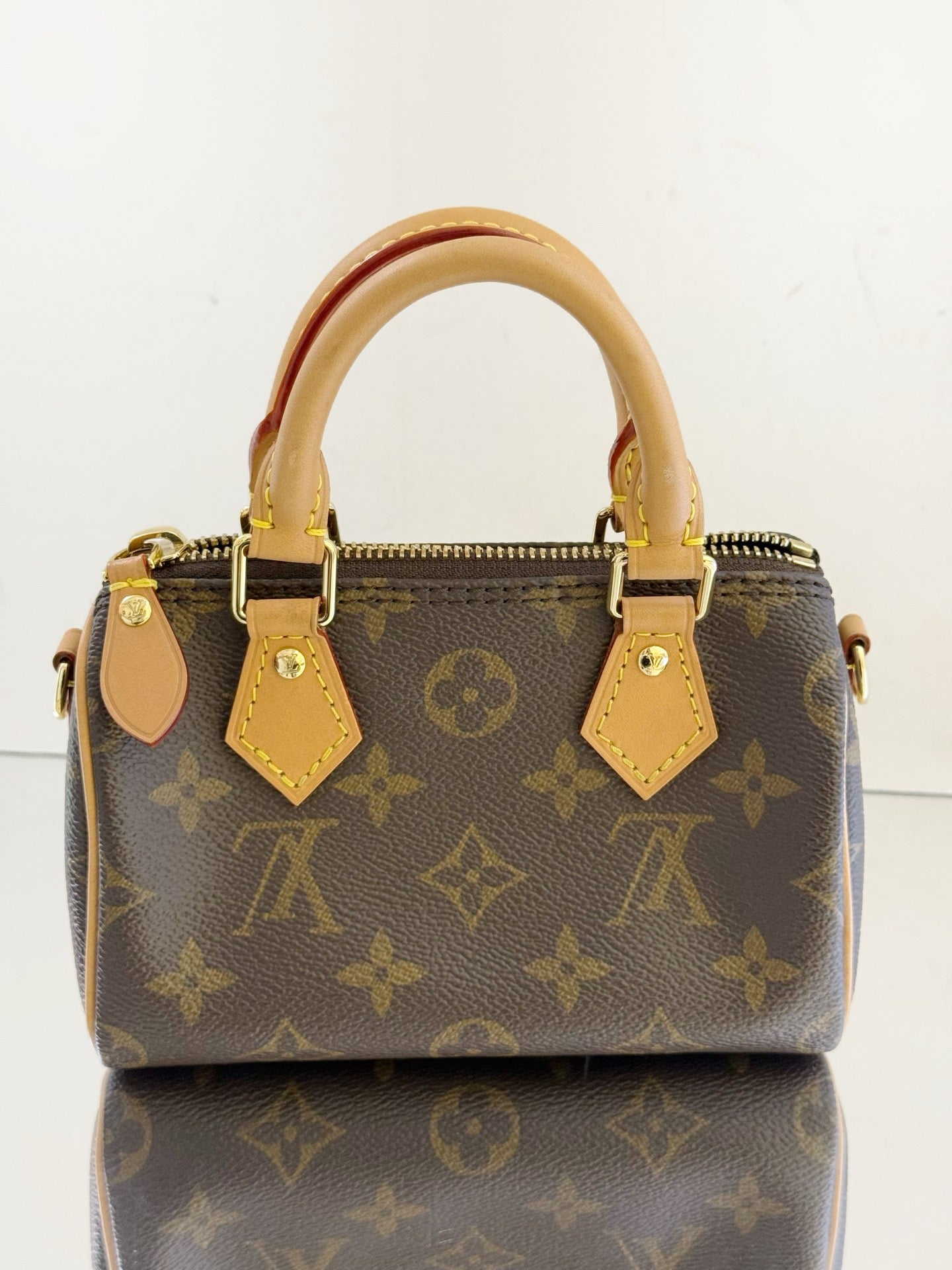 Louis Vuitton - Speedy Nano - Monogram coated canvas and Vachetta leather - Brown - (mini)