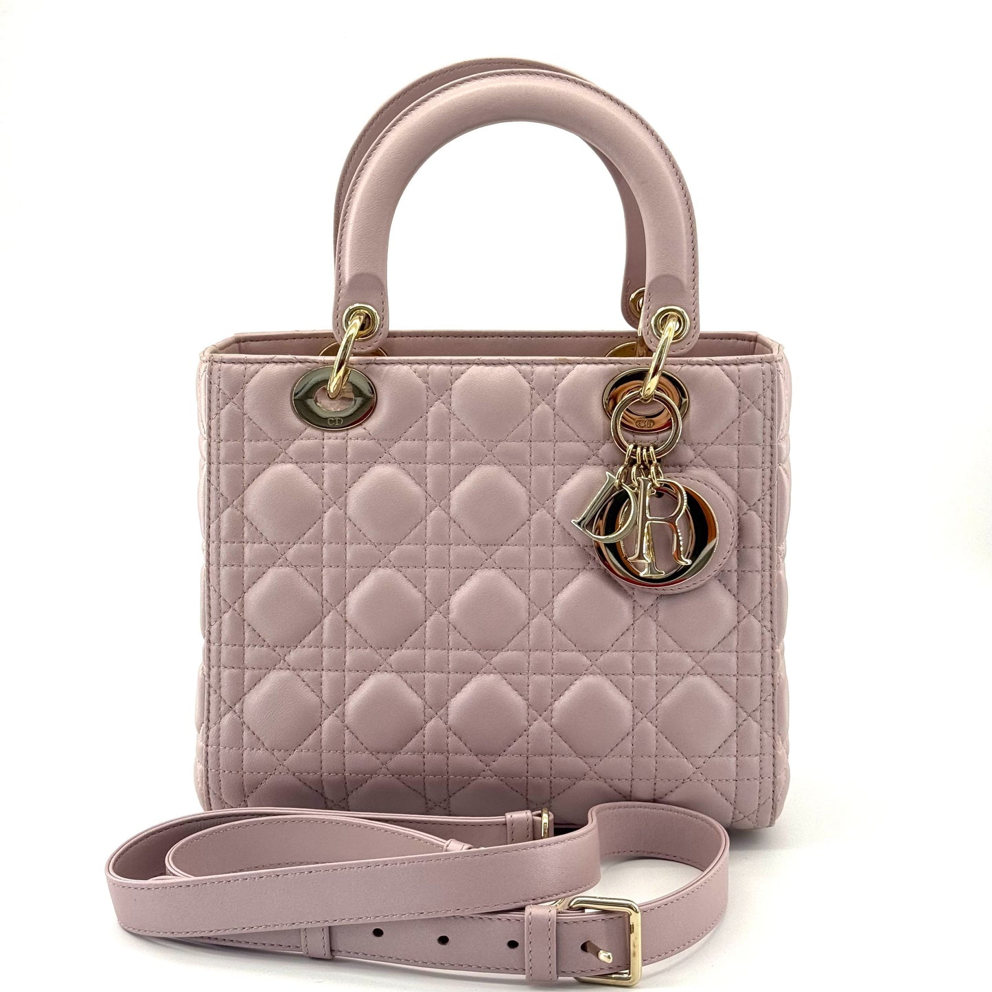 Dior - Lady Dior (Medium) - Lambskin leather - Pink - (Medium)