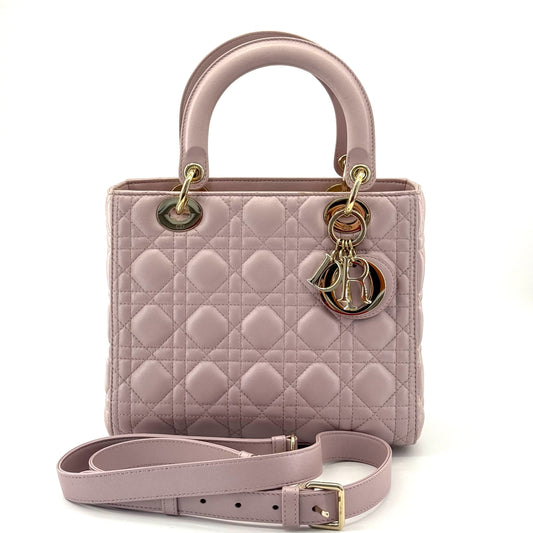 Dior - Lady Dior (Medium) - Lambskin leather - Pink - (Medium)