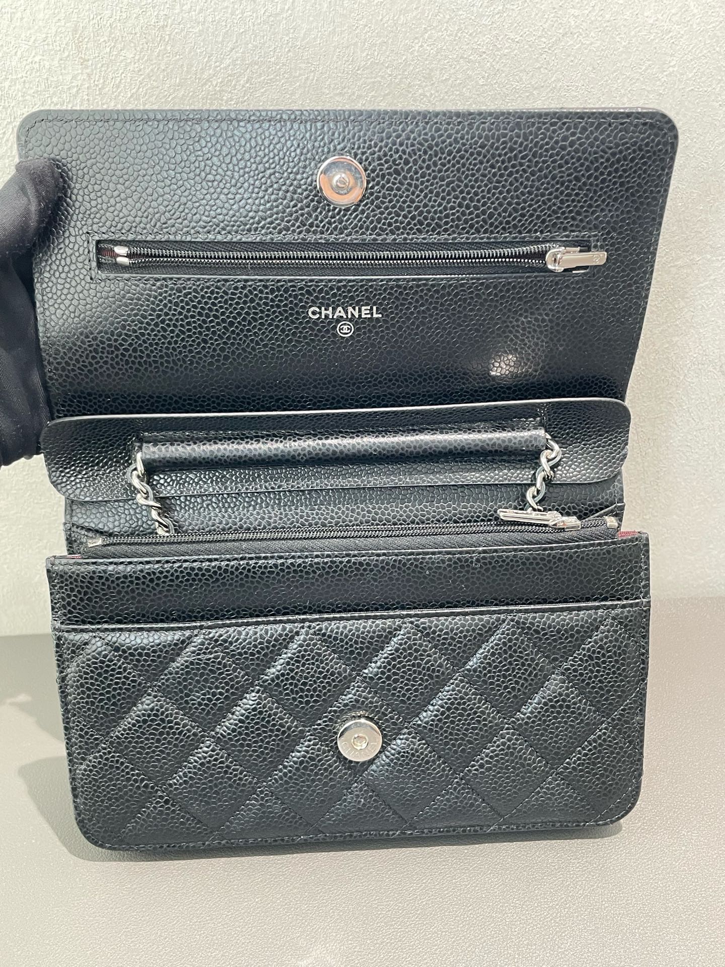 Chanel - Wallet on Chain (WOC) - Caviar leather - Black - (Mini)