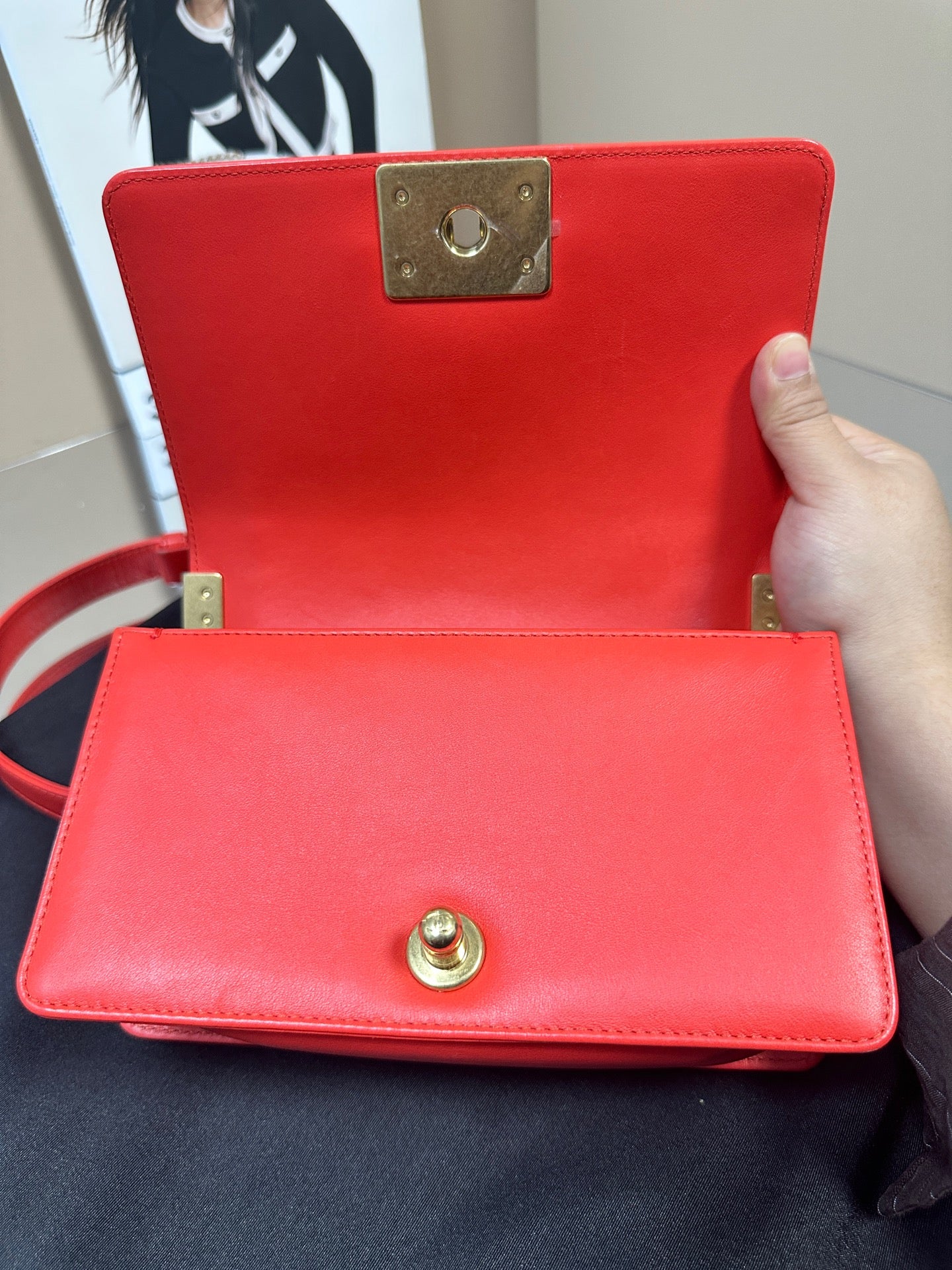 Chanel - Boy Bag - Leather - Red - (Small)