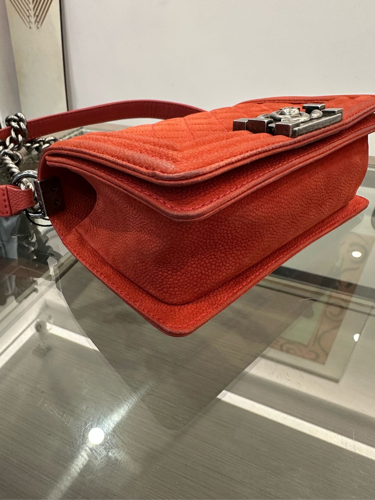 Chanel - Le Boy Small - Grained calfskin leather - Red - (small)