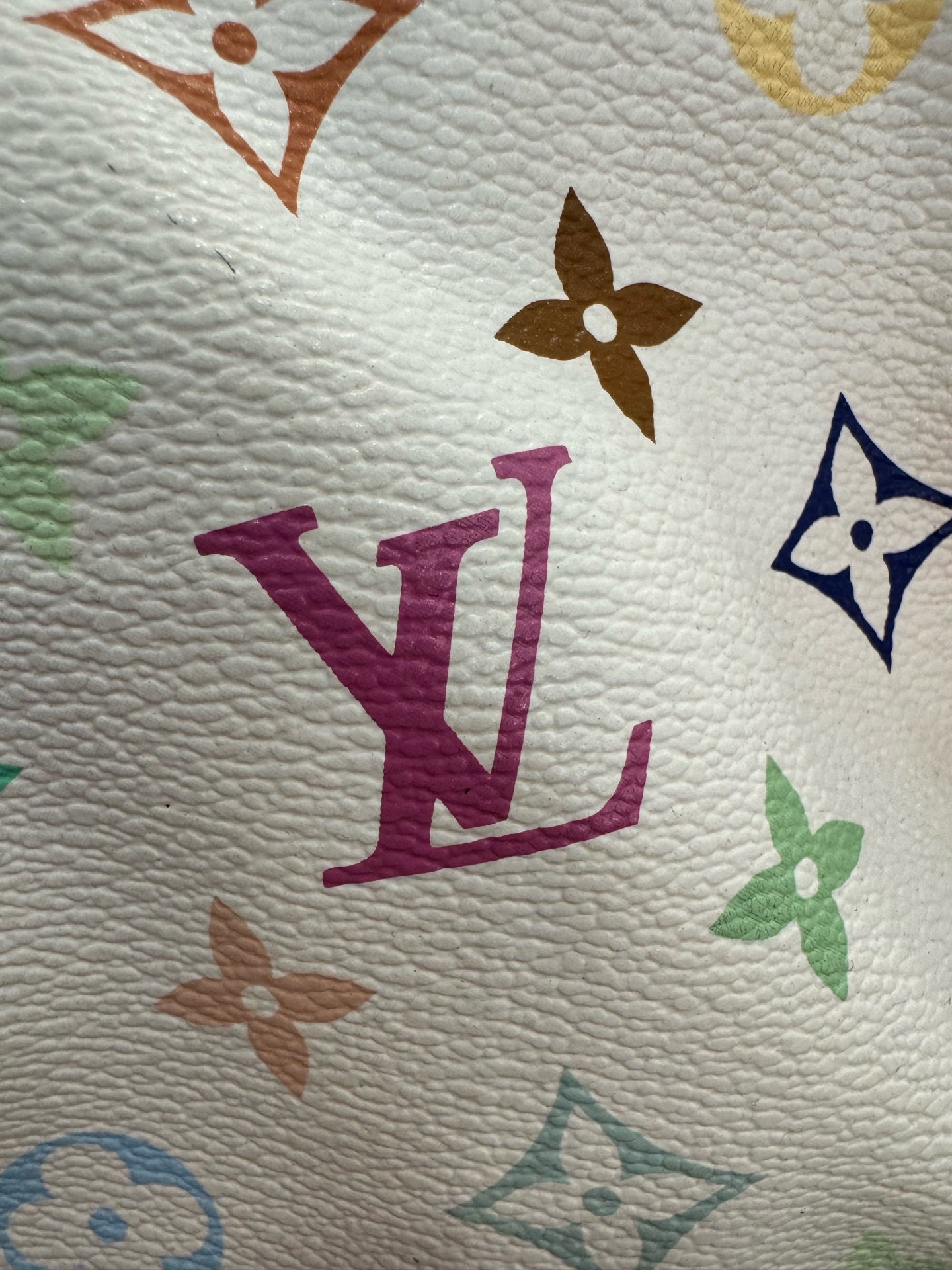 Louis Vuitton - Judy GM - Monogram Multicolore canvas with natural vachetta leather trim - White - (large)