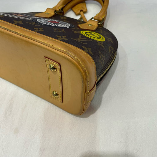 Louis Vuitton - Alma BB Limited Edition with Badges - Monogram coated canvas with Vachetta leather trim - Brown - (mini)