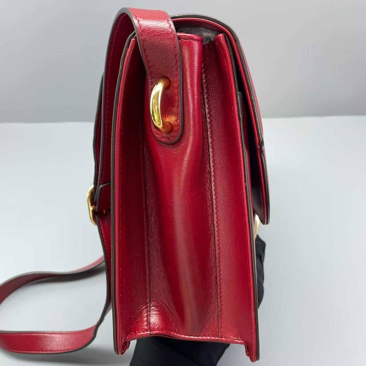 Gucci - Double G Messenger Bag - Leather - Red - (medium)