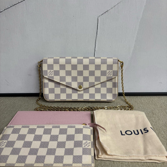 Louis Vuitton - Félicie Pochette - Damier Azur coated canvas - White - (mini)