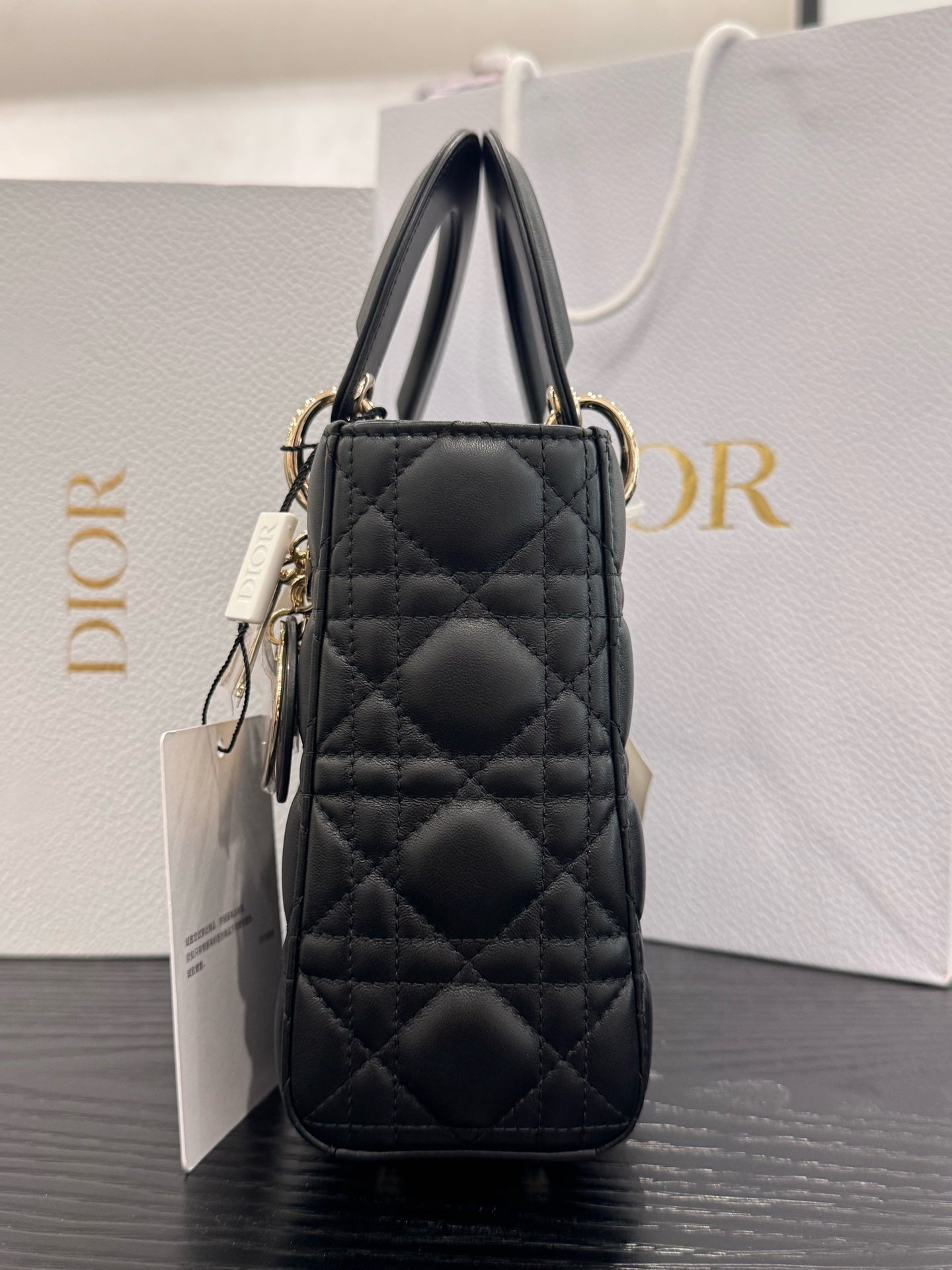 Dior - Lady Dior My ABCDior - Lambskin leather - Black - (mini)