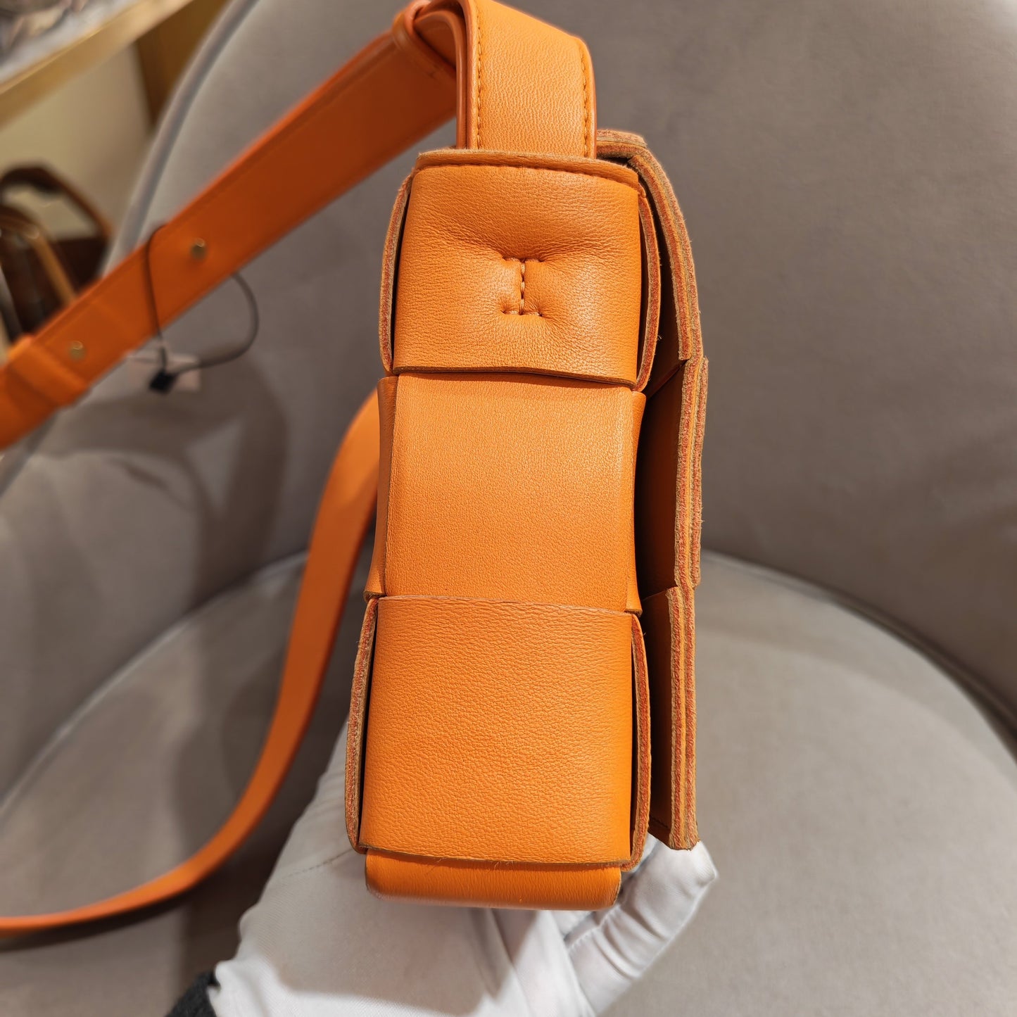 Bottega Veneta - Cassette - Lambskin leather - Orange - (small)