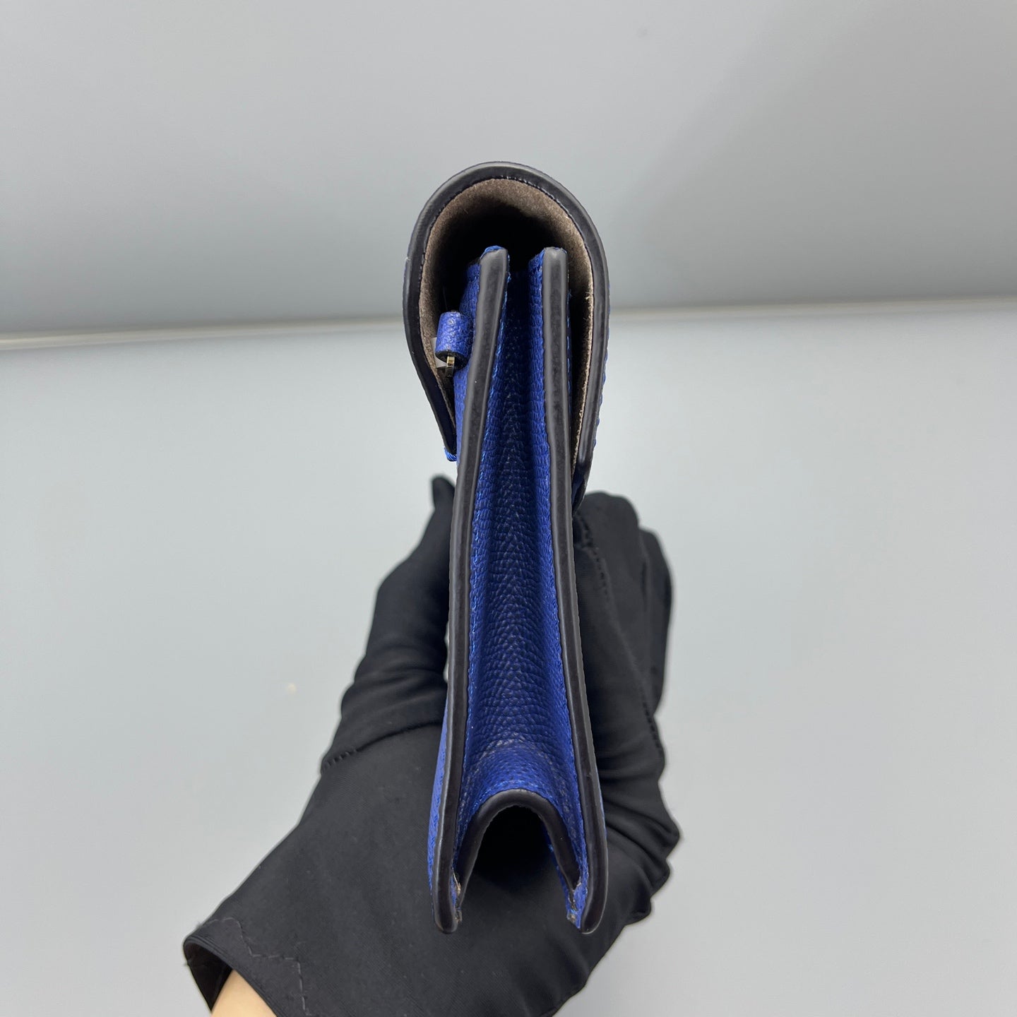 Valextra - Flap Shoulder Bag - Leather - Blue - (small)