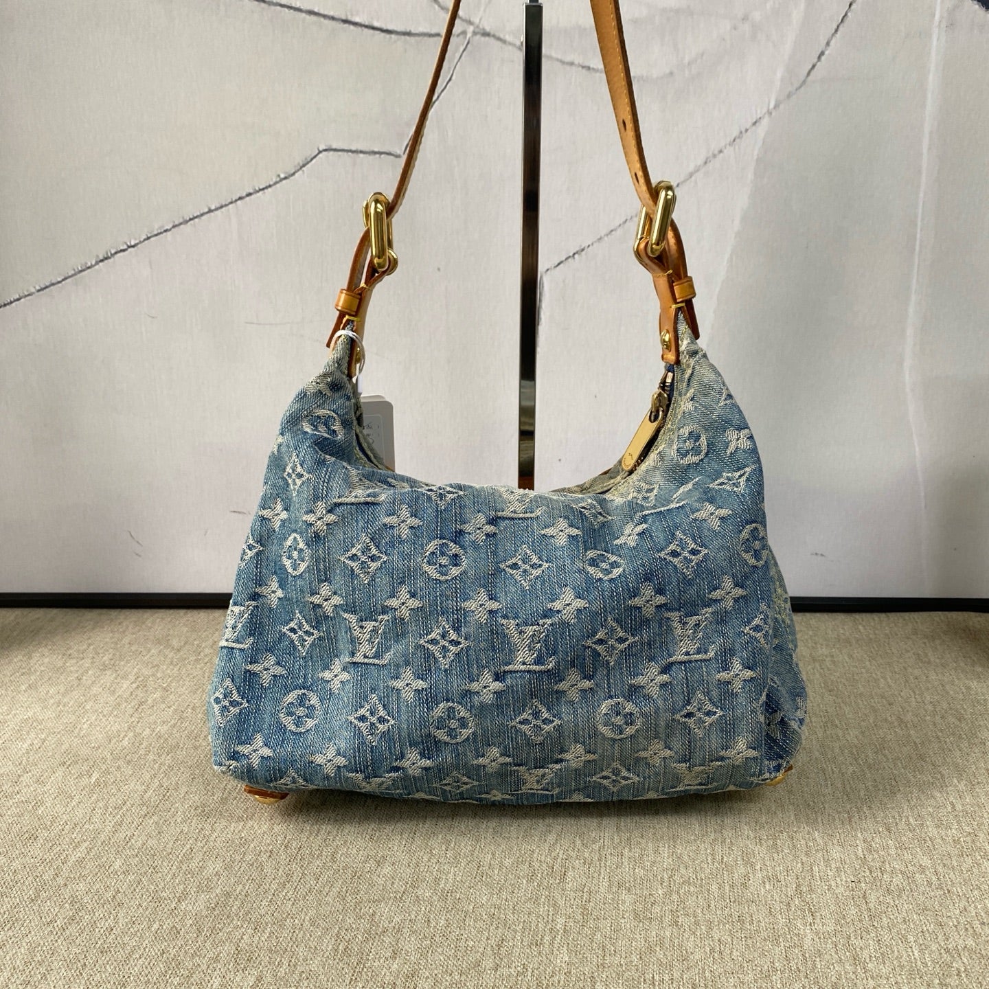 Louis Vuitton - Baggy - Monogram Denim with Vachetta leather trim - Blue - (medium)