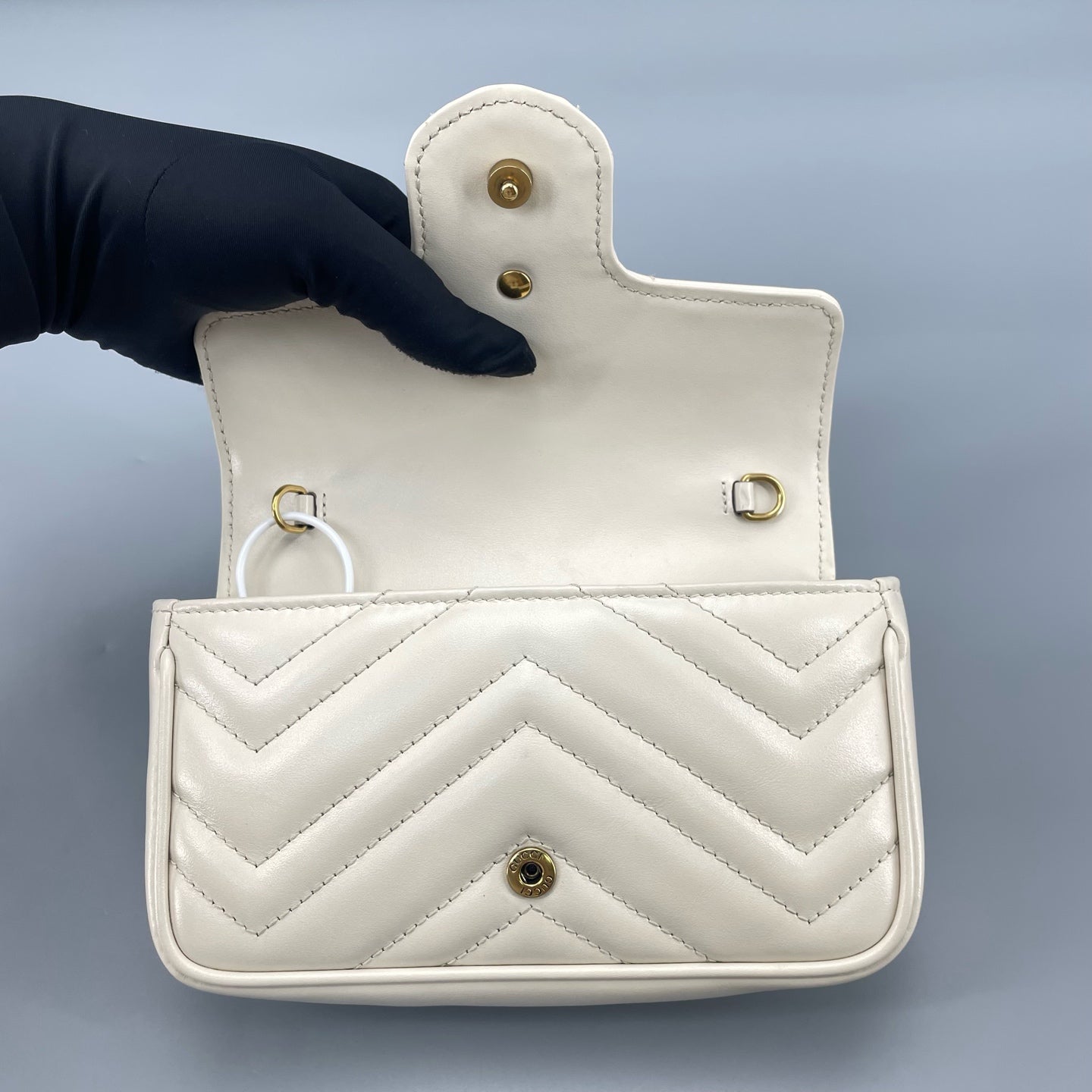 Gucci - Marmont Super Mini Bag - Matelassé leather - White - (mini)
