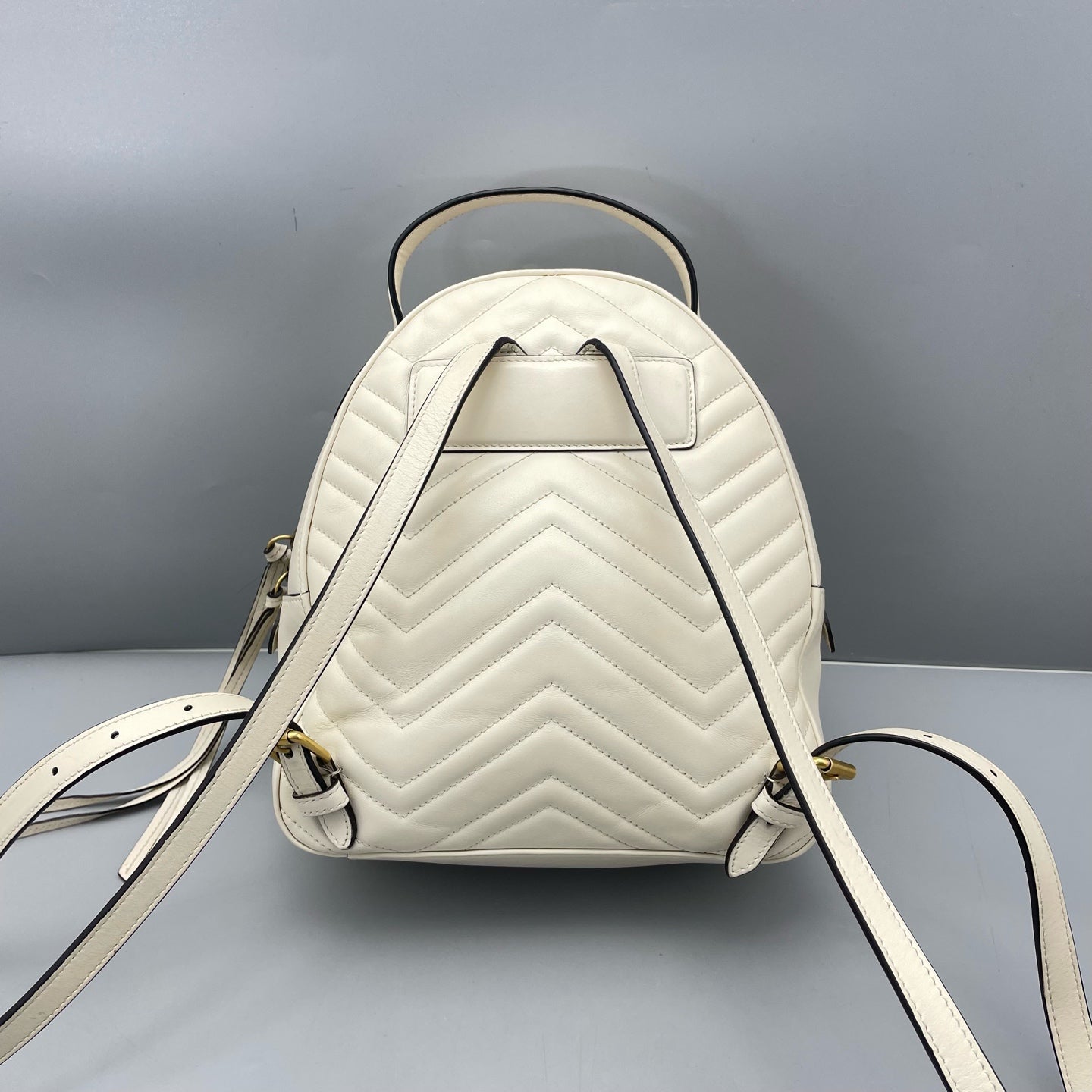 Gucci - GG Marmont Mini Backpack - Leather - White - (mini)