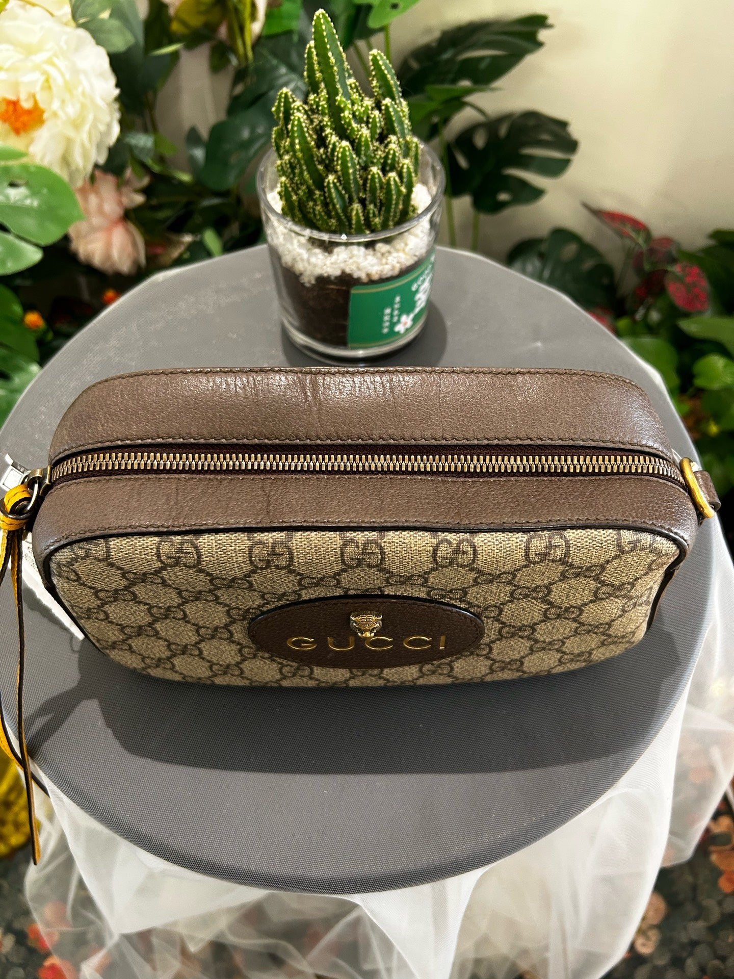 Gucci - Tiger Head Camera Bag - GG Supreme canvas with leather trim - Multicolour - (Small)