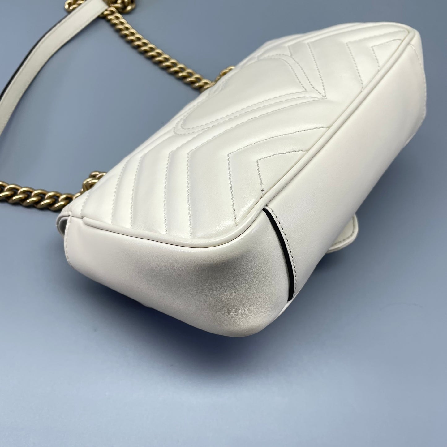 Gucci - GG Marmont Matelassé Mini Bag - Leather - White - (Mini)