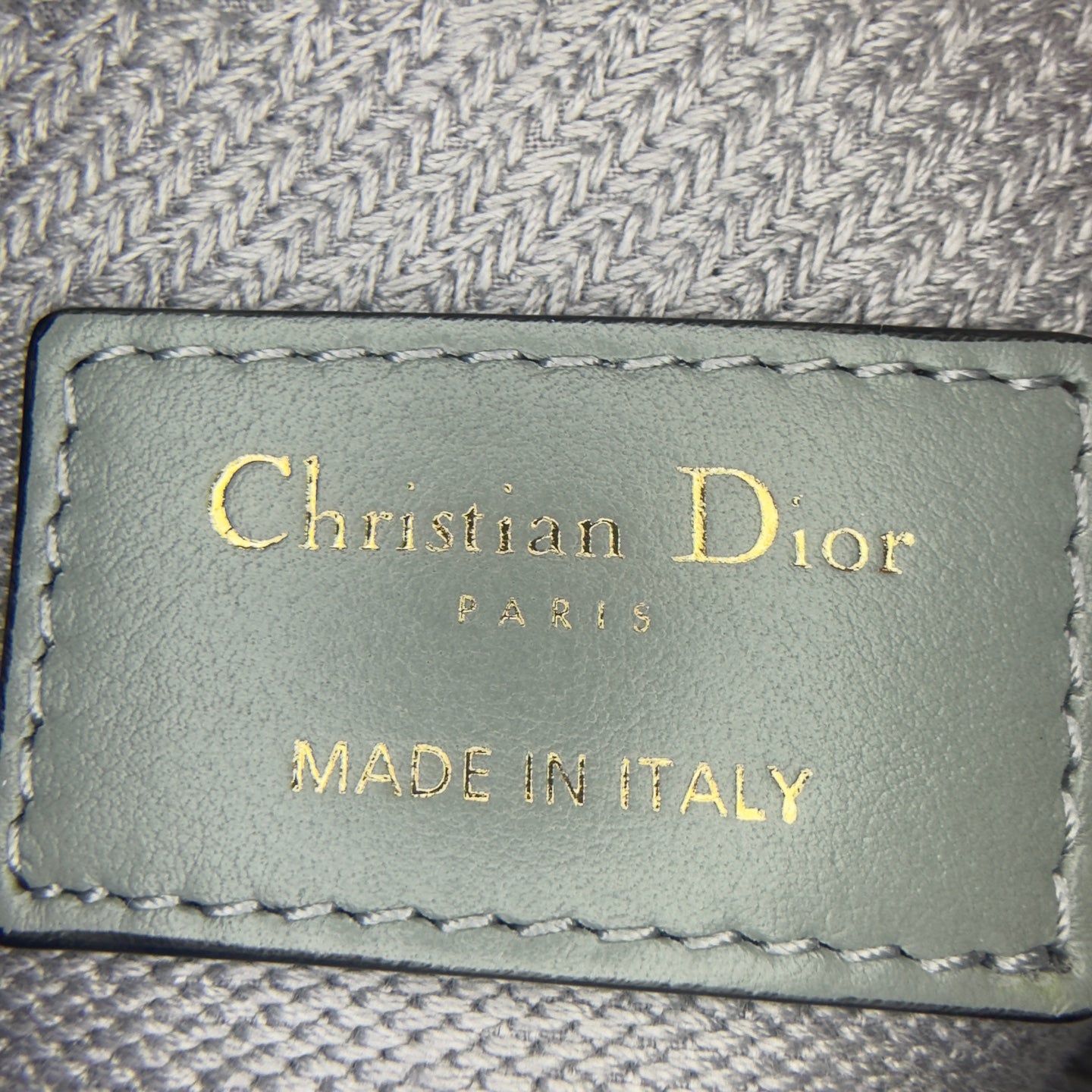 Dior - Lady Dior (Five-Grid Embroidered Series) - Cloth - Grey - (small)