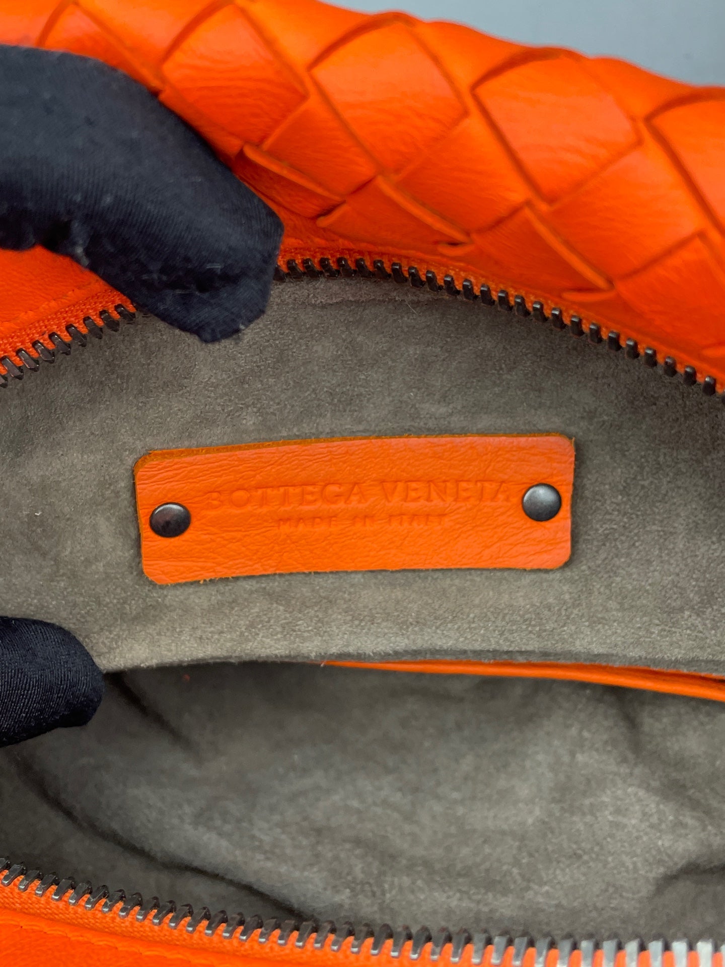 Bottega Veneta - Intrecciato Woven Tote Bag - Intrecciato woven leather - Orange - (medium)
