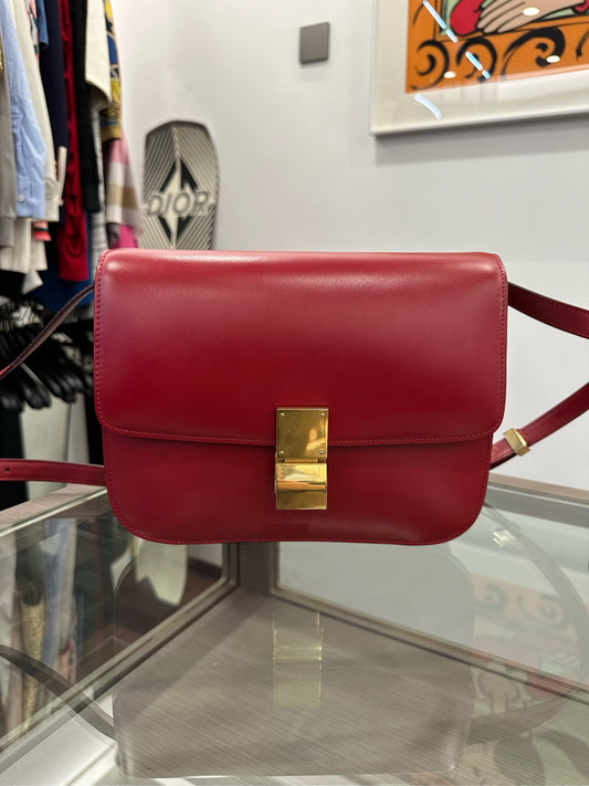 Celine - Classic Box - Leather - Red - (Medium)