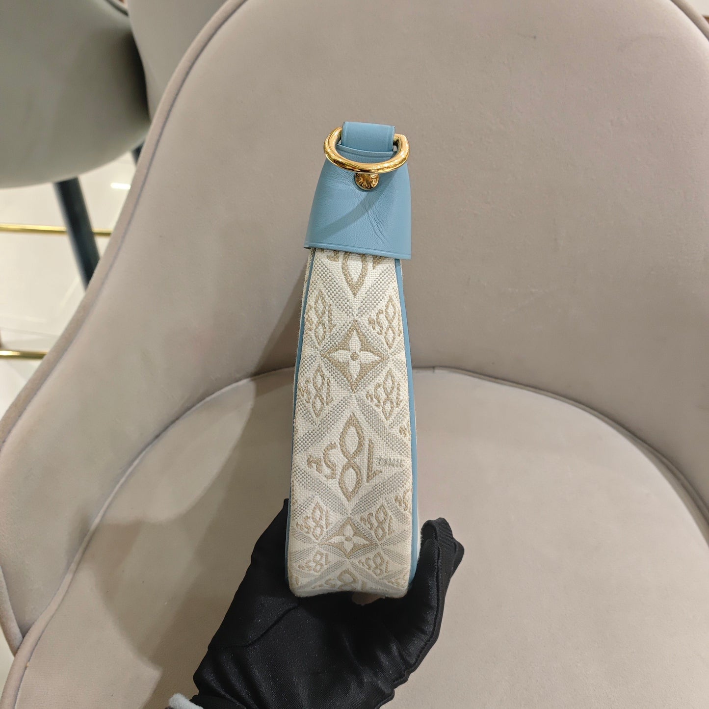Louis Vuitton - Since 1854 Limited Edition Moon Bag - Jacquard canvas with leather trim - Beige with Blue accents - (mini)