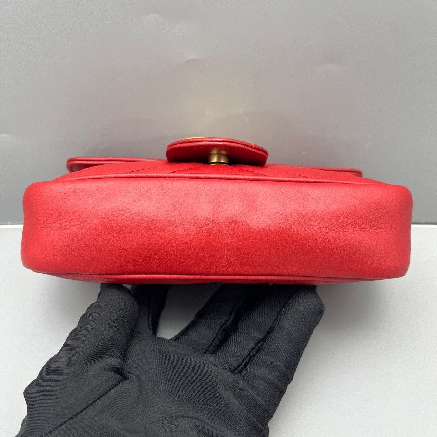 Gucci - Marmont Super Mini Bag - Leather - Red - (mini)