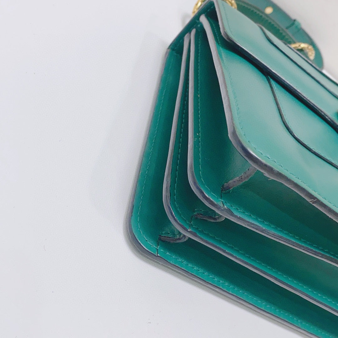 Bvlgari - Serpenti Forever Accordion Bag - Leather - Green - (small)