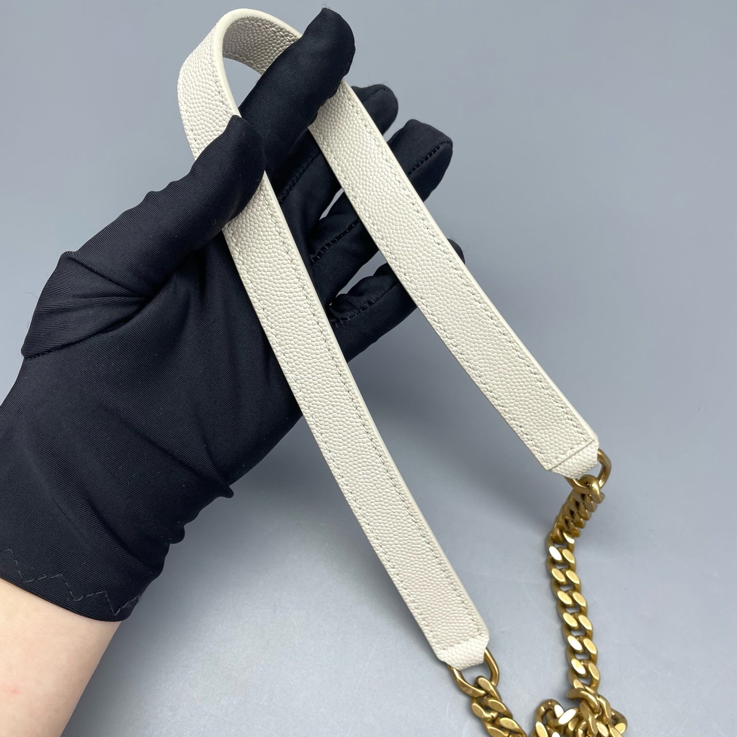 Saint Laurent - Circle Bag - Grained leather - White - (mini)