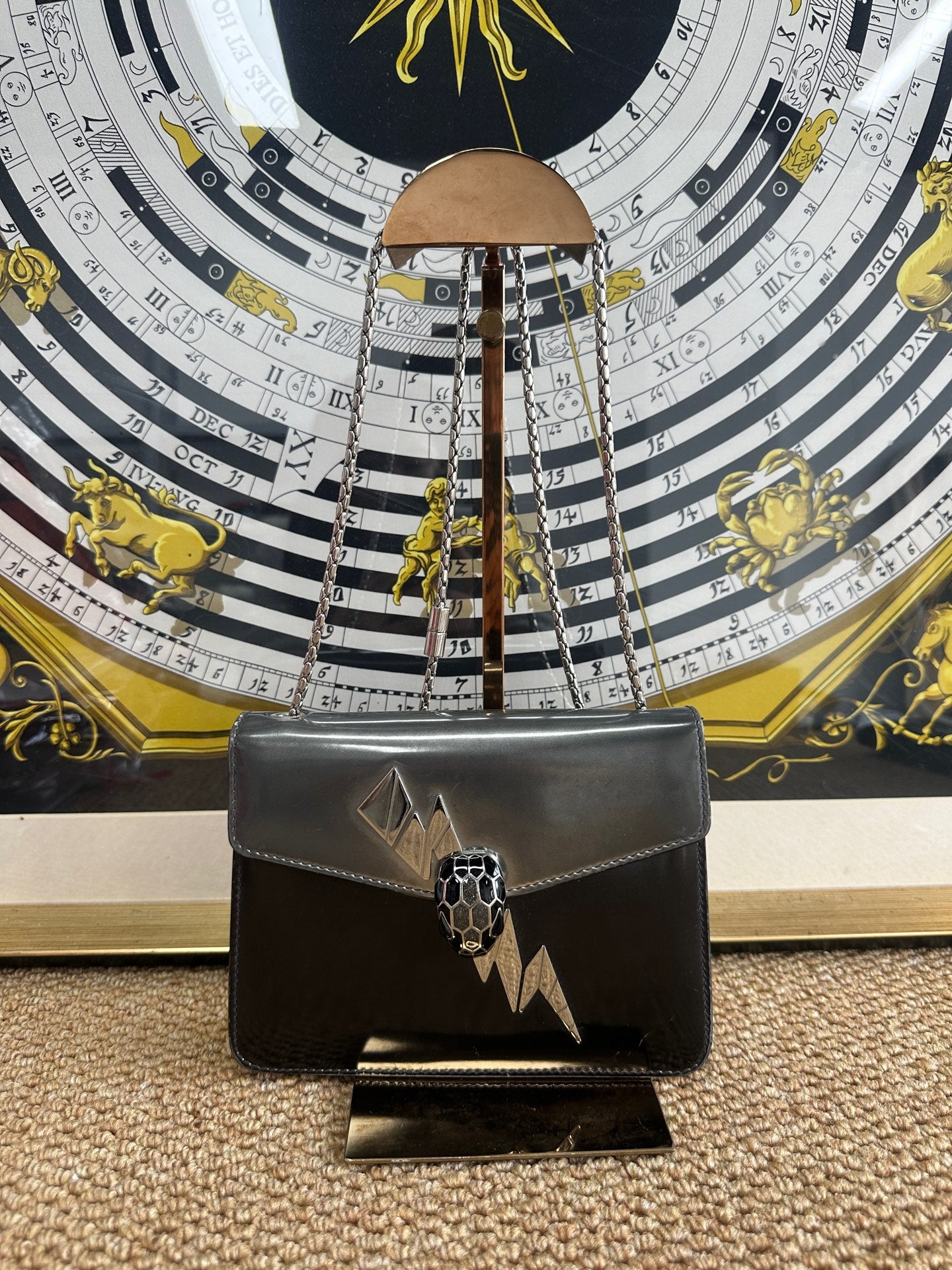 Bvlgari - Serpenti Forever Lightning Bolt Edition - Patent leather - Grey - (small)