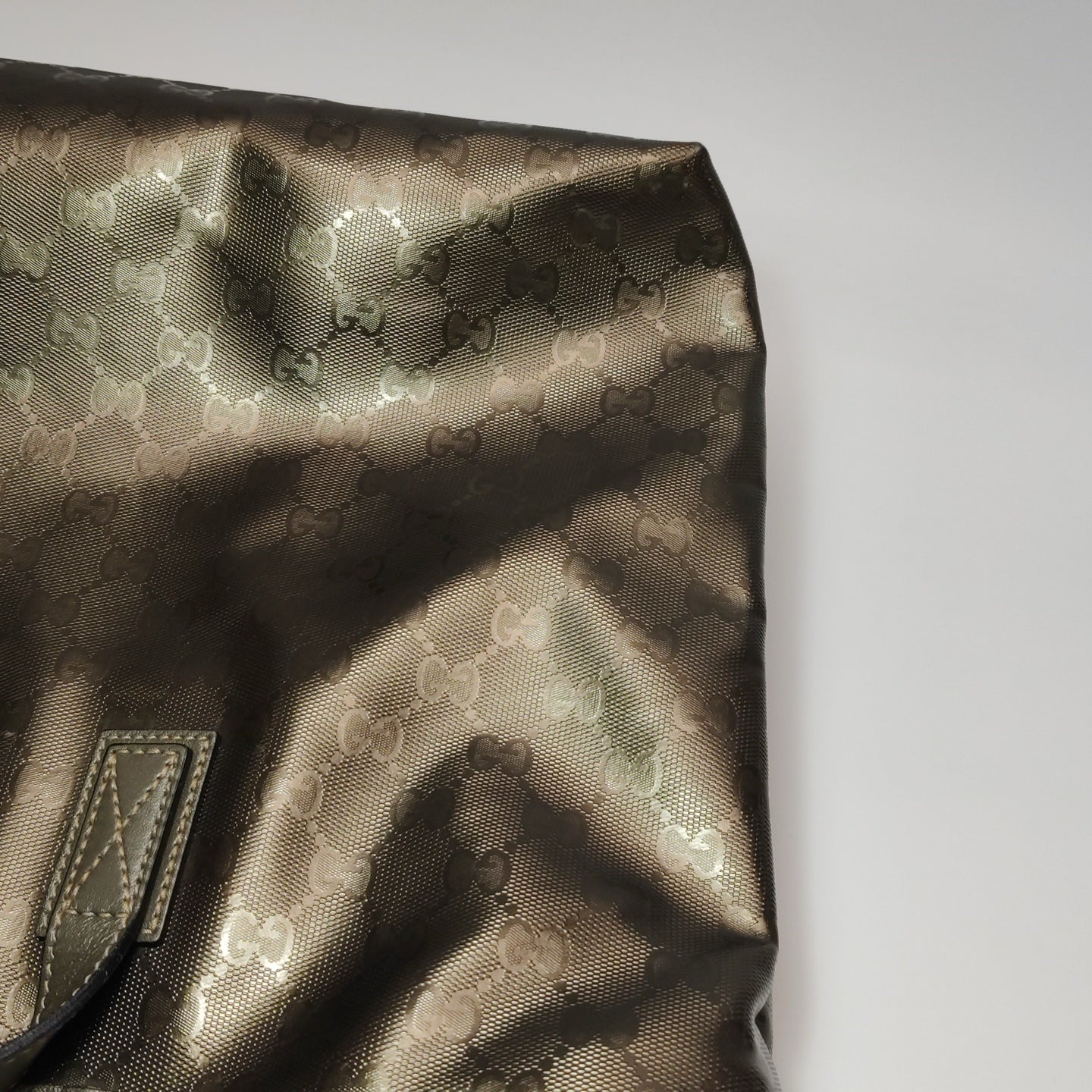 Gucci - GG Imprimé Tote - Coated canvas with leather trim - Metallic Bronze-Brown - (Medium)