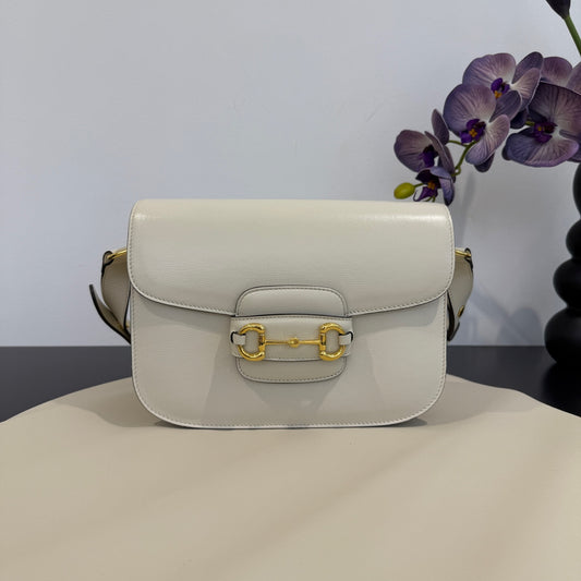 Gucci - Horsebit 1955 Shoulder Bag - Leather - White - (Medium)
