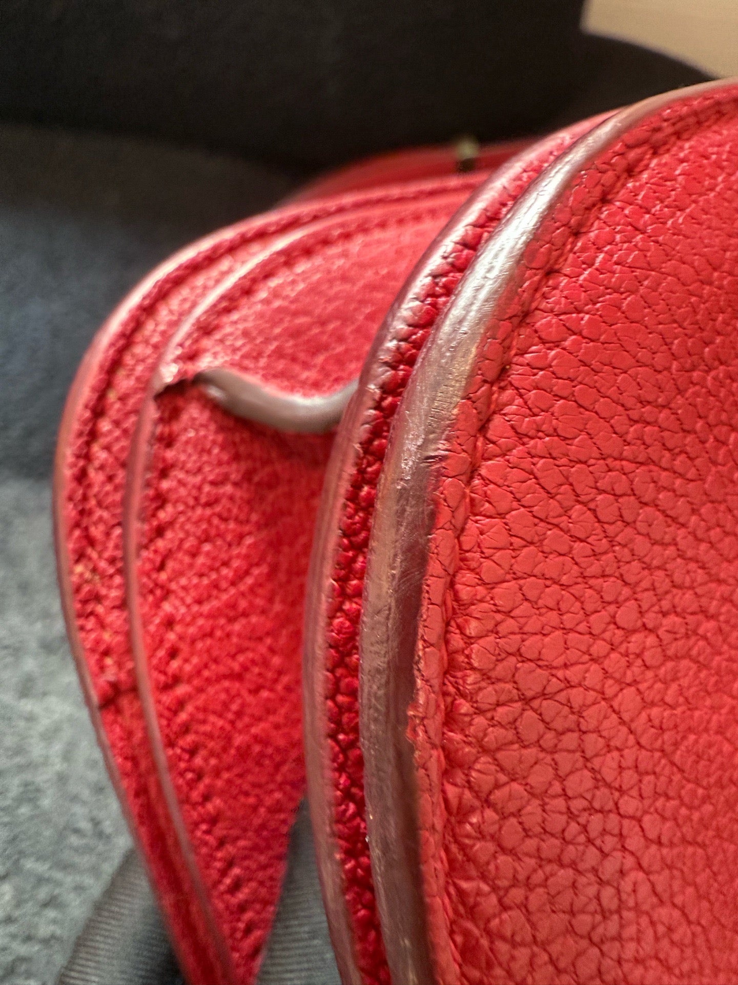 Celine - Classic Box - Grained leather - Red - (Small)