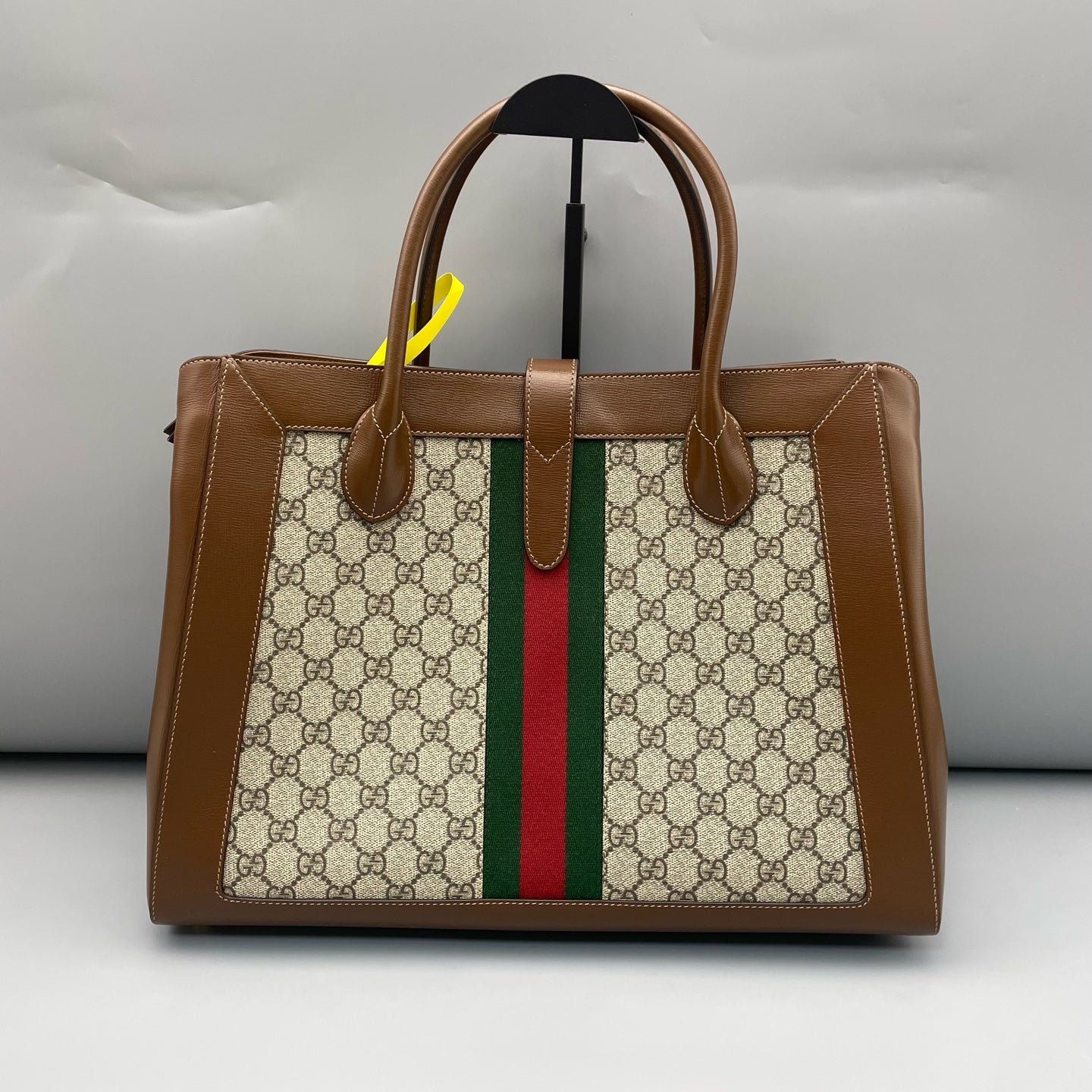 Gucci - Jackie 1961 Large Tote Bag - GG Supreme Canvas and Leather - Brown - (large)