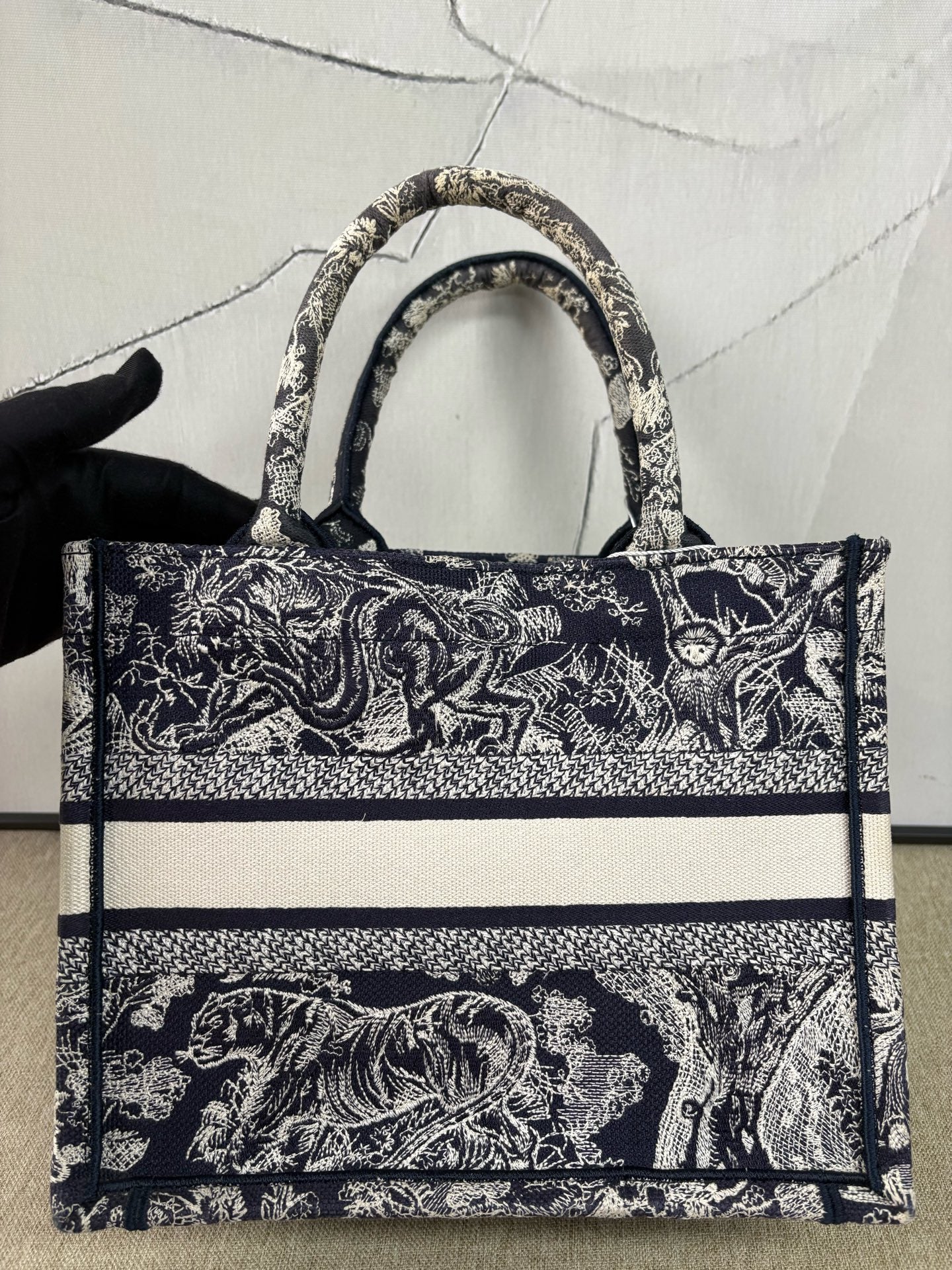 Dior - Book Tote - Canvas - Blue and White - (Small)