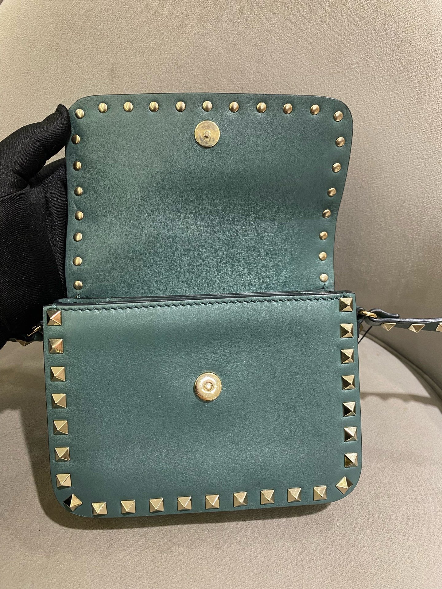 Valentino - Rockstud Mini Crossbody Bag - Leather - Sky Blue - (mini)